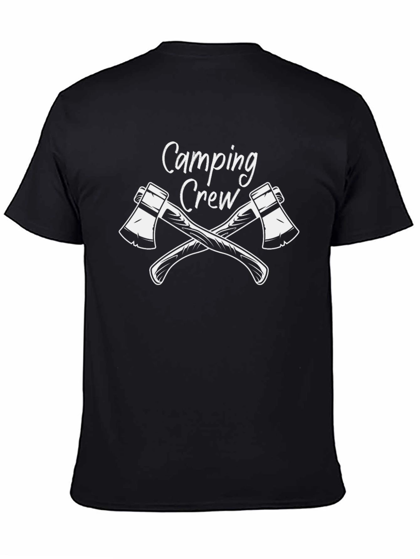 Camping Crew Graphic T-Shirt - Black Outdoorsy Design
