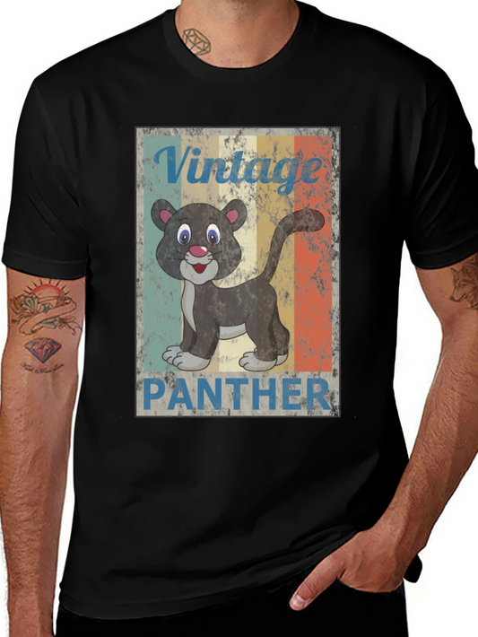 Vintage Panther Graphic T-Shirt