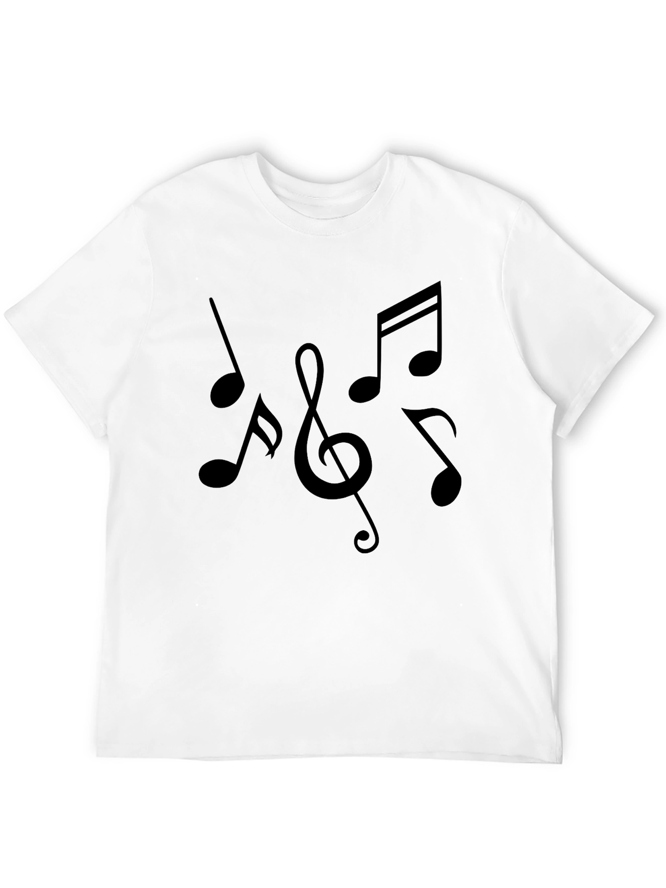 Music Notes Graphic Tee | Classic Crew Neck T-Shirt