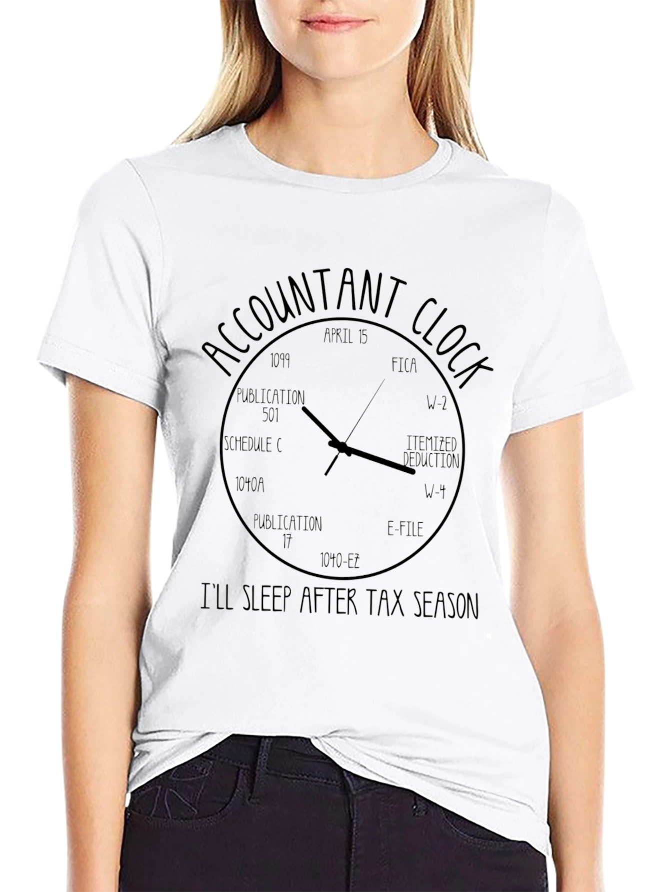 Accountant Clock Humor T-Shirt