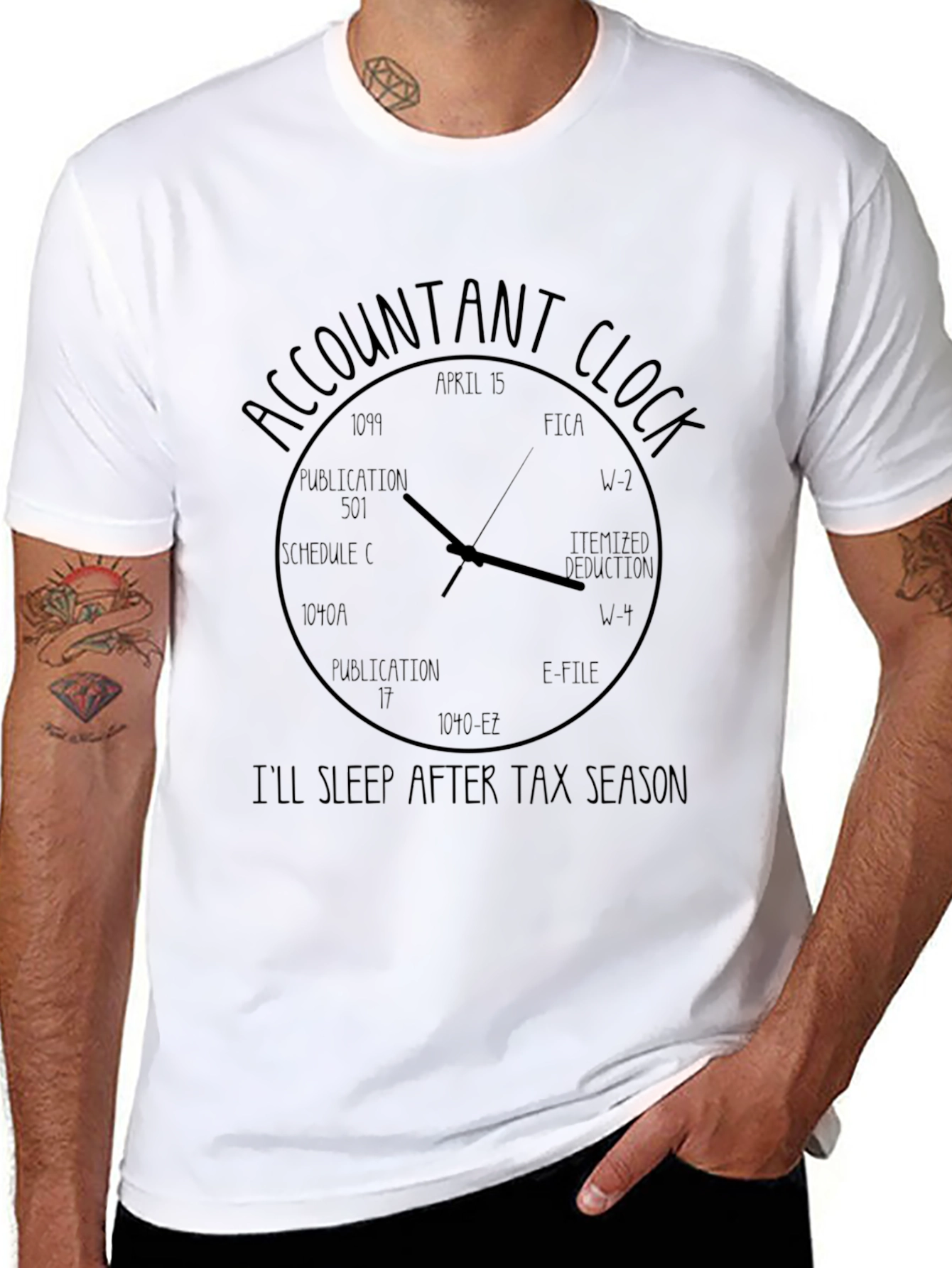 Accountant Clock Humor T-Shirt
