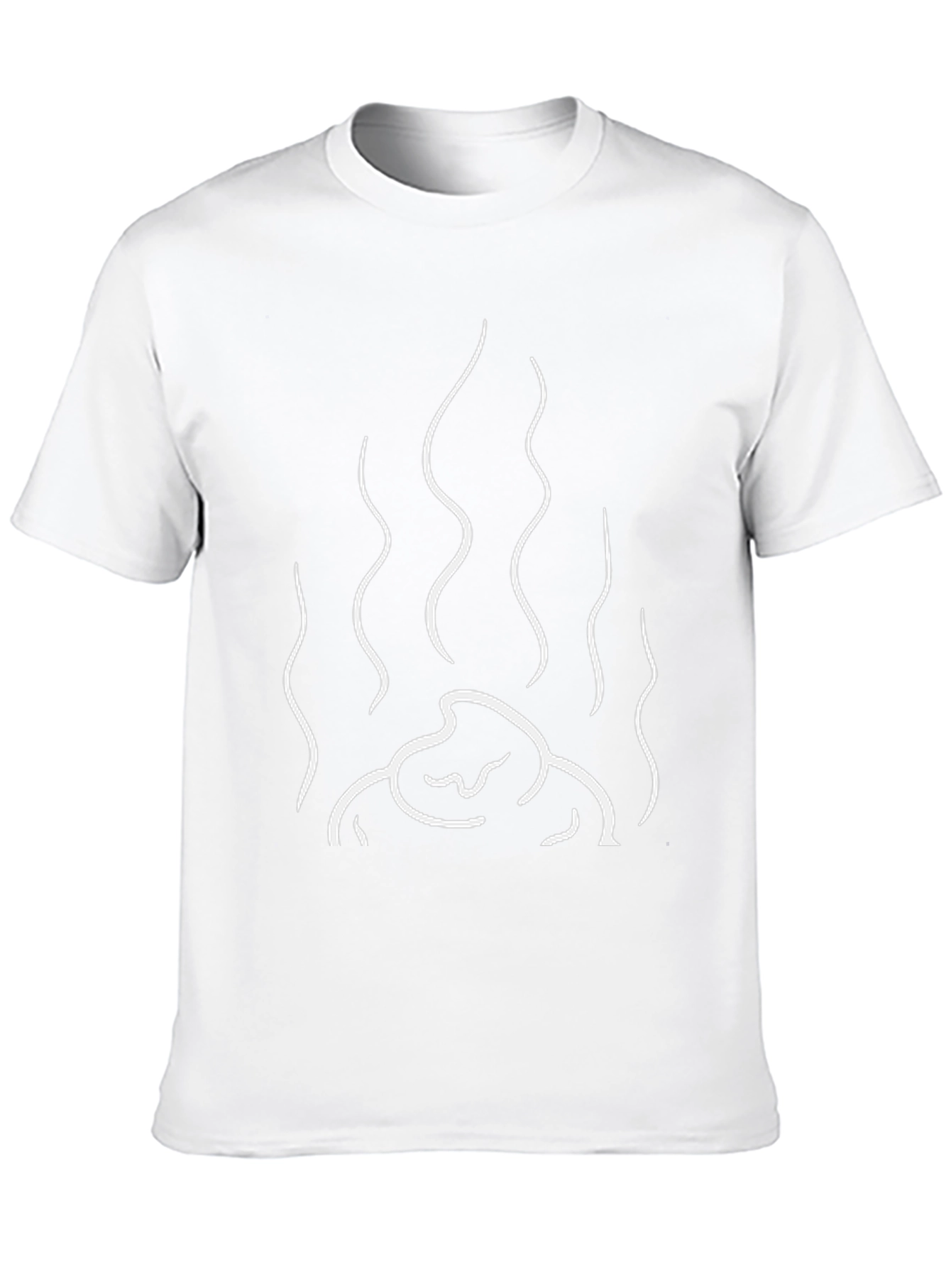 Abstract Fire Graphic Tee - Black Cotton Blend
