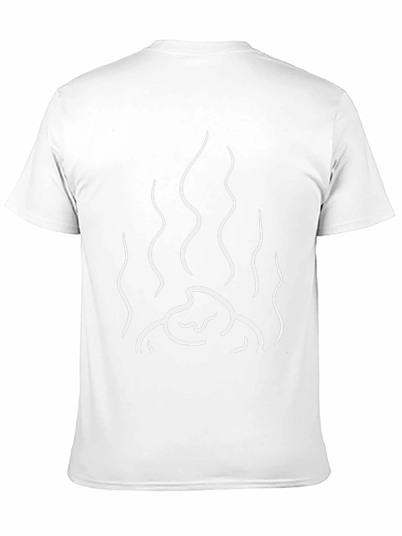 Abstract Fire Graphic Tee - Black Cotton Blend