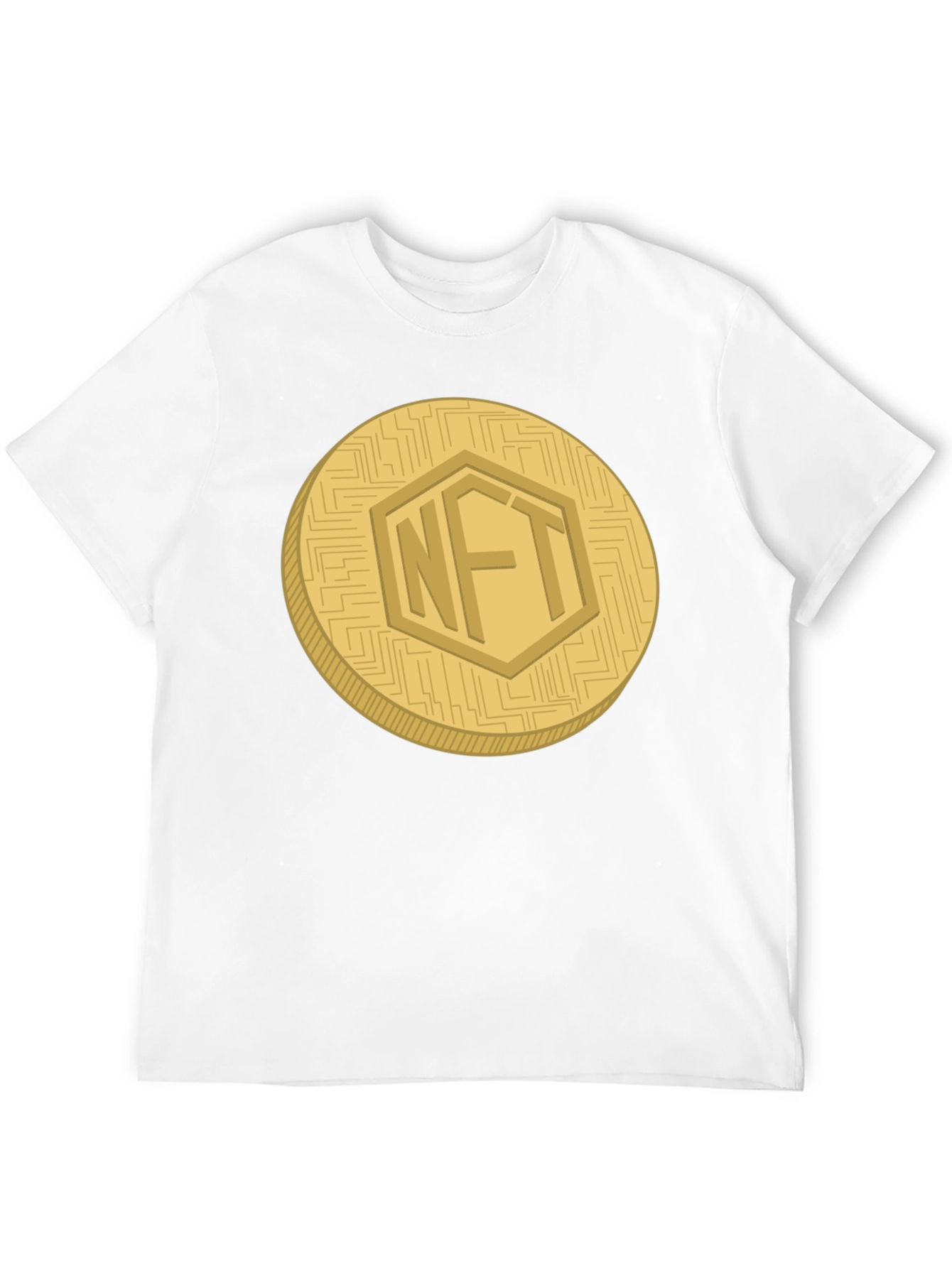 NFT Crypto Coin Graphic Tee - Black Casual T-Shirt
