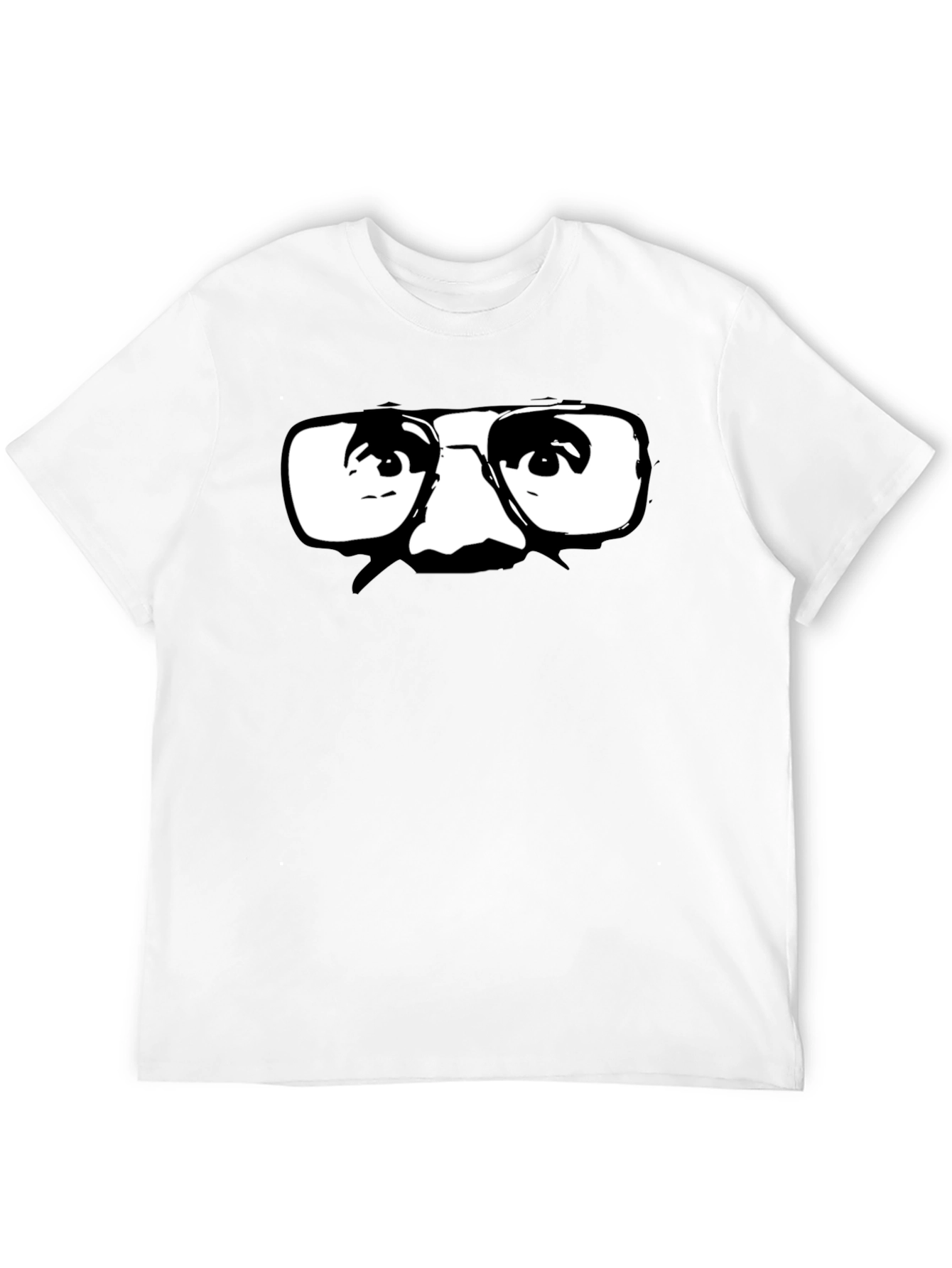 Retro Glasses Graphic Black T-Shirt