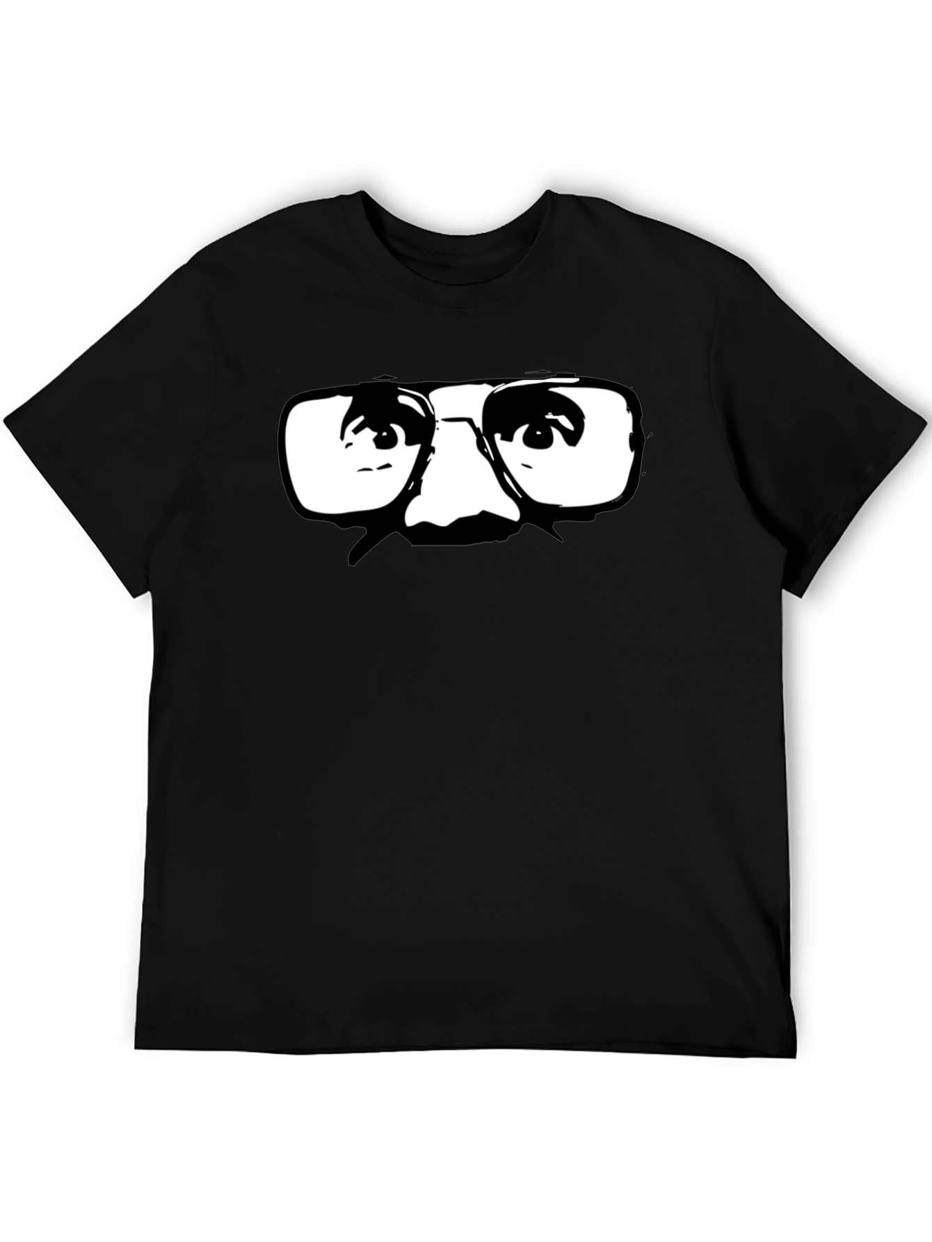 Retro Glasses Graphic Black T-Shirt