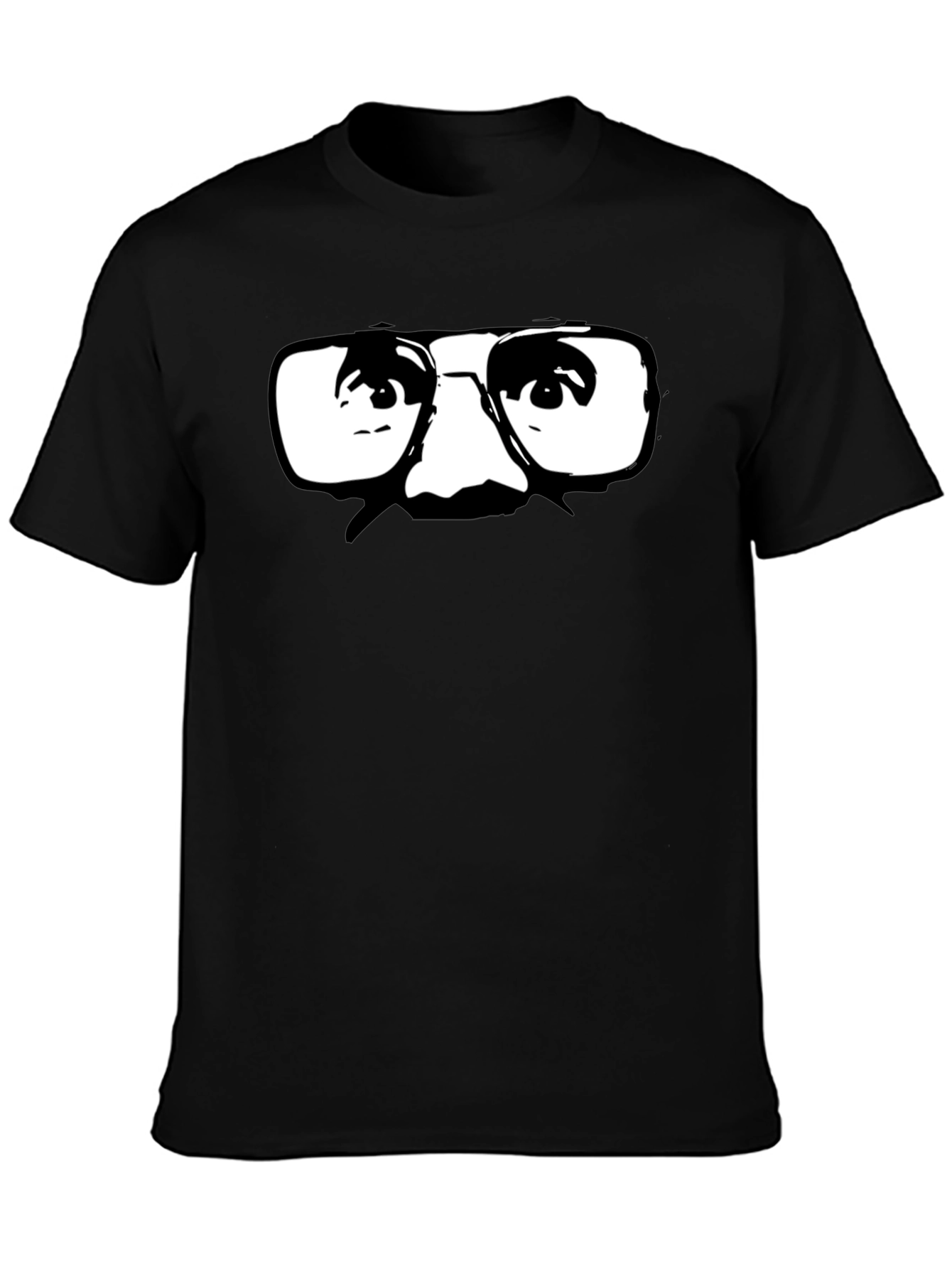 Retro Glasses Graphic Black T-Shirt