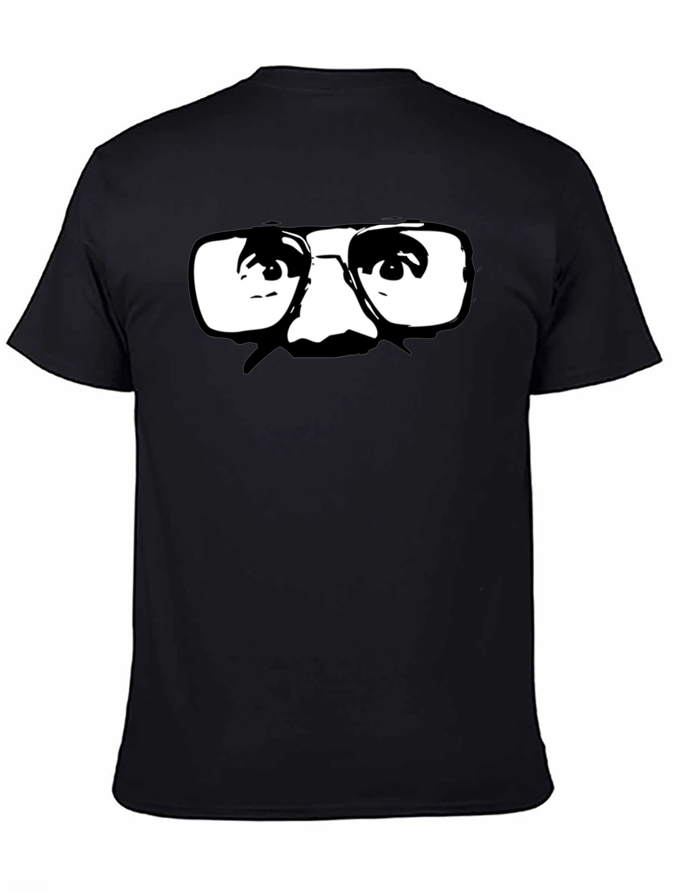 Retro Glasses Graphic Black T-Shirt