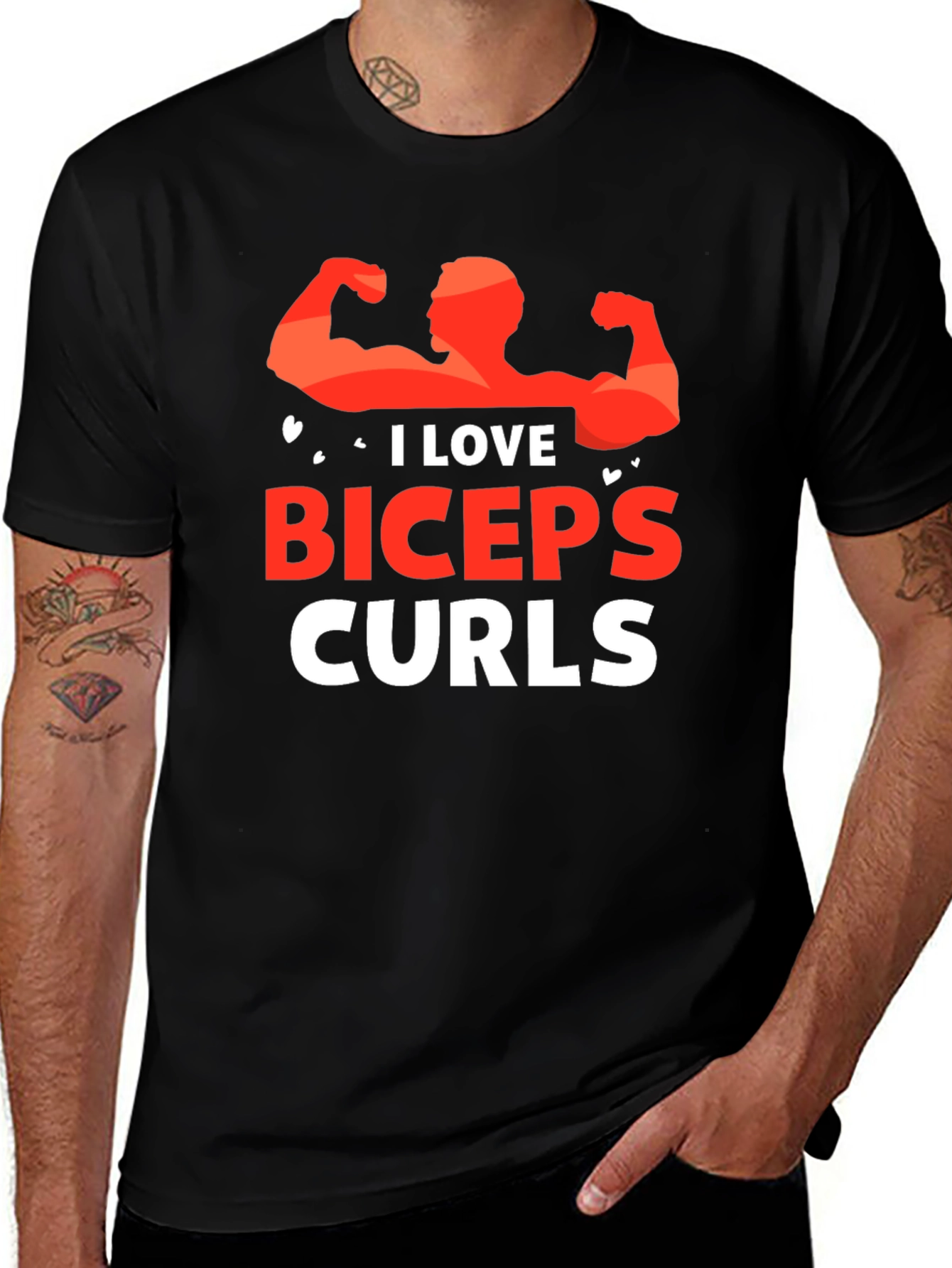 I Love Biceps Curls Graphic T-Shirt