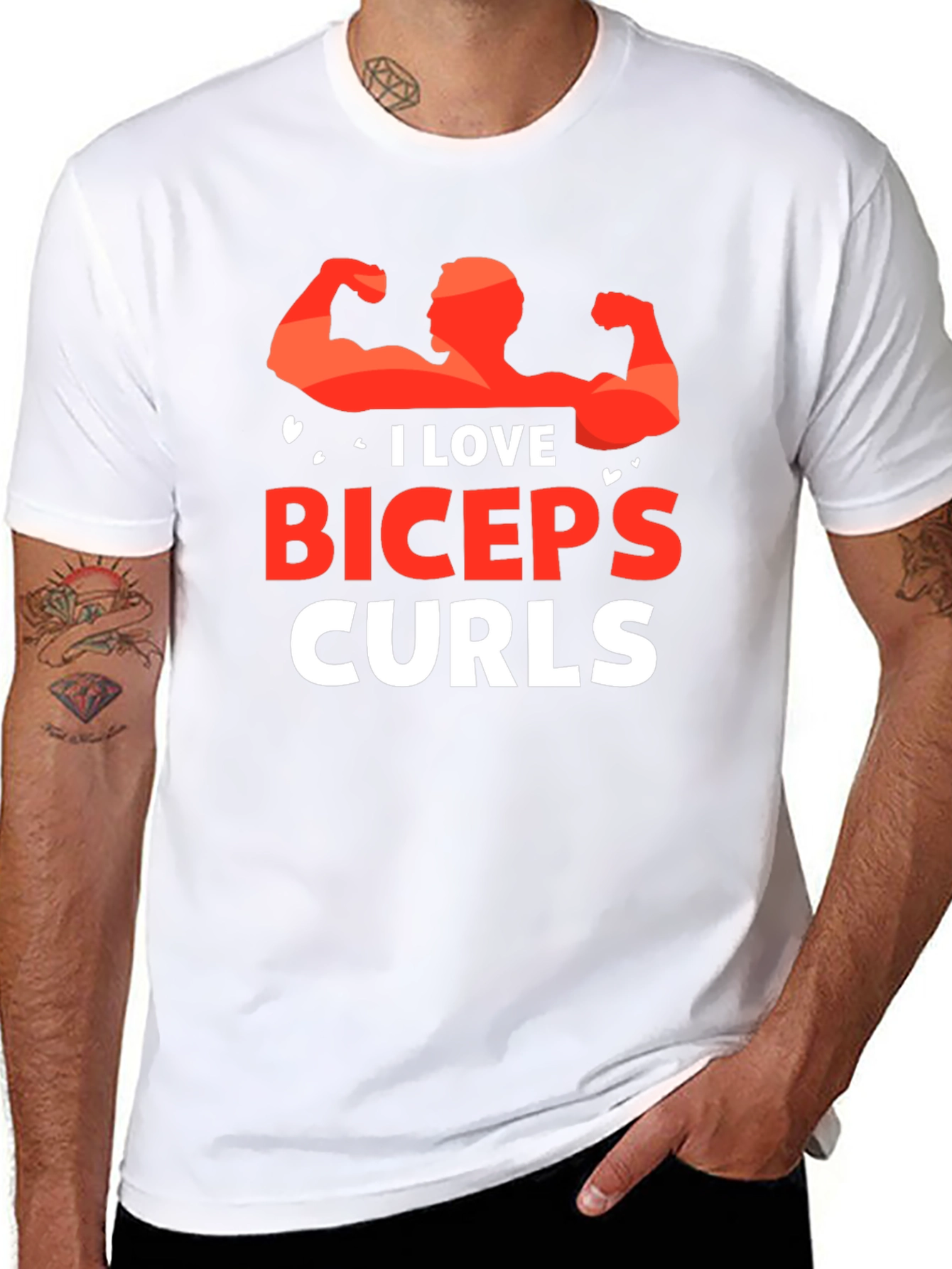 I Love Biceps Curls Graphic T-Shirt