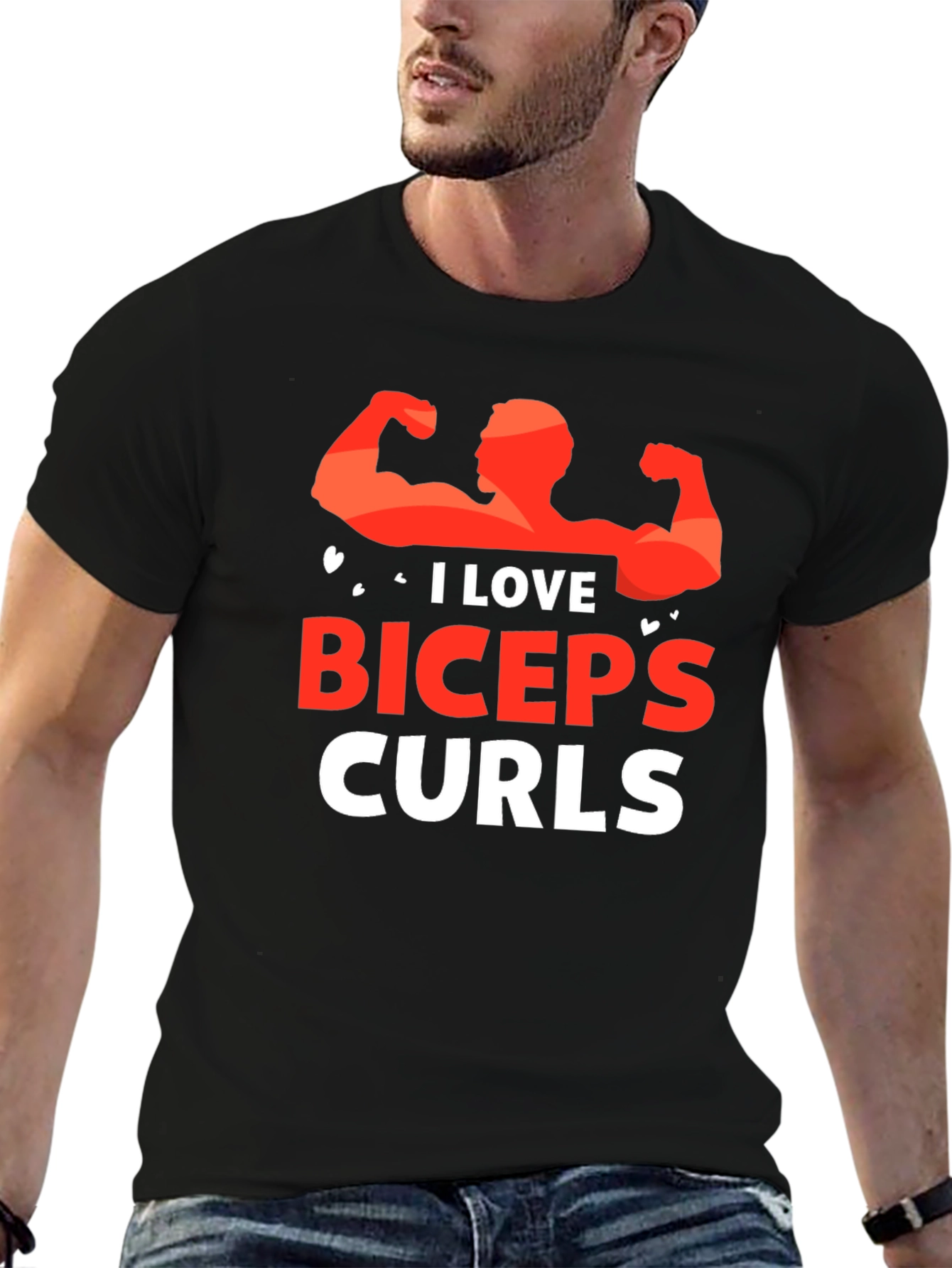 I Love Biceps Curls Graphic T-Shirt