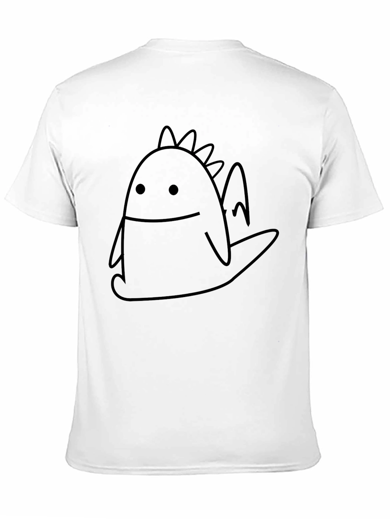 Cute Doodle Dragon Black T-Shirt