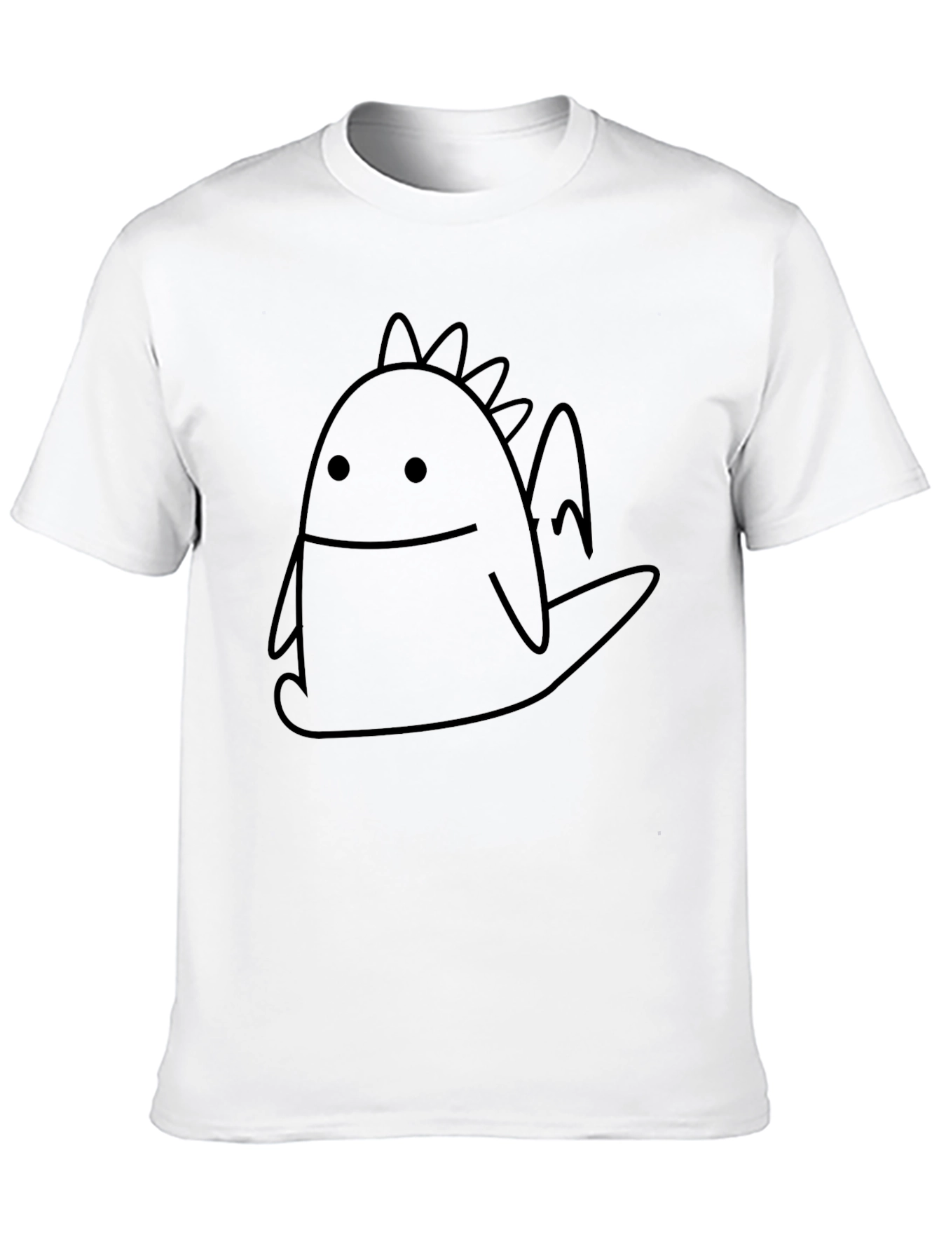 Cute Doodle Dragon Black T-Shirt