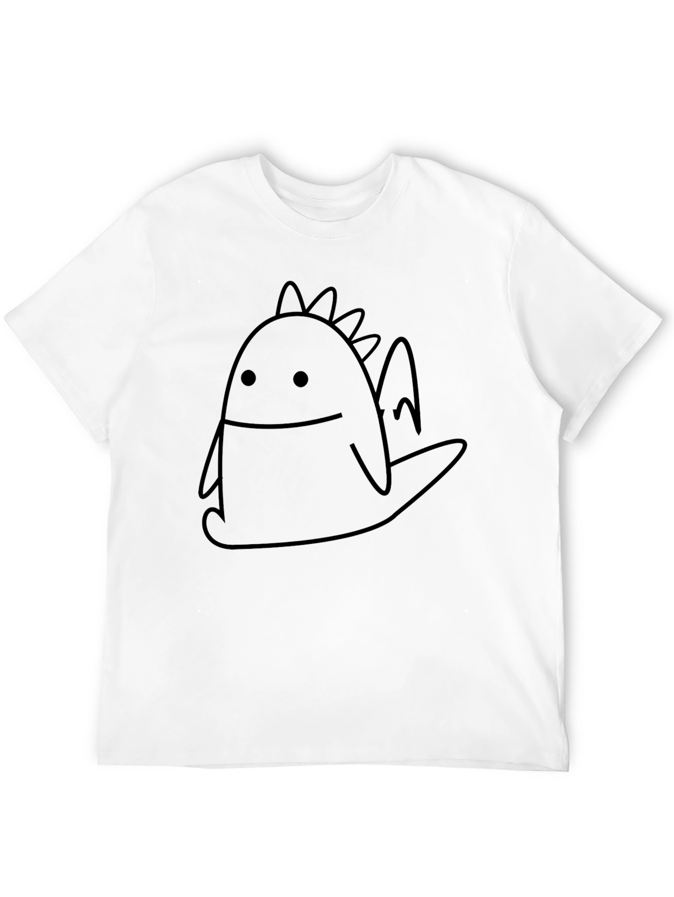 Cute Doodle Dragon Black T-Shirt