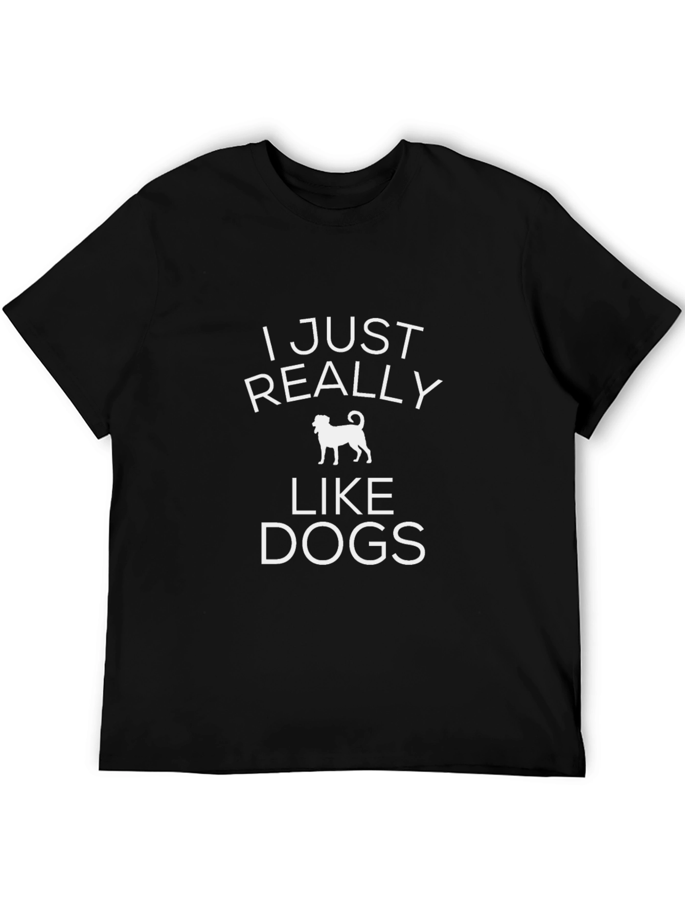 I Just Really Like Dogs Graphic Tee - Black