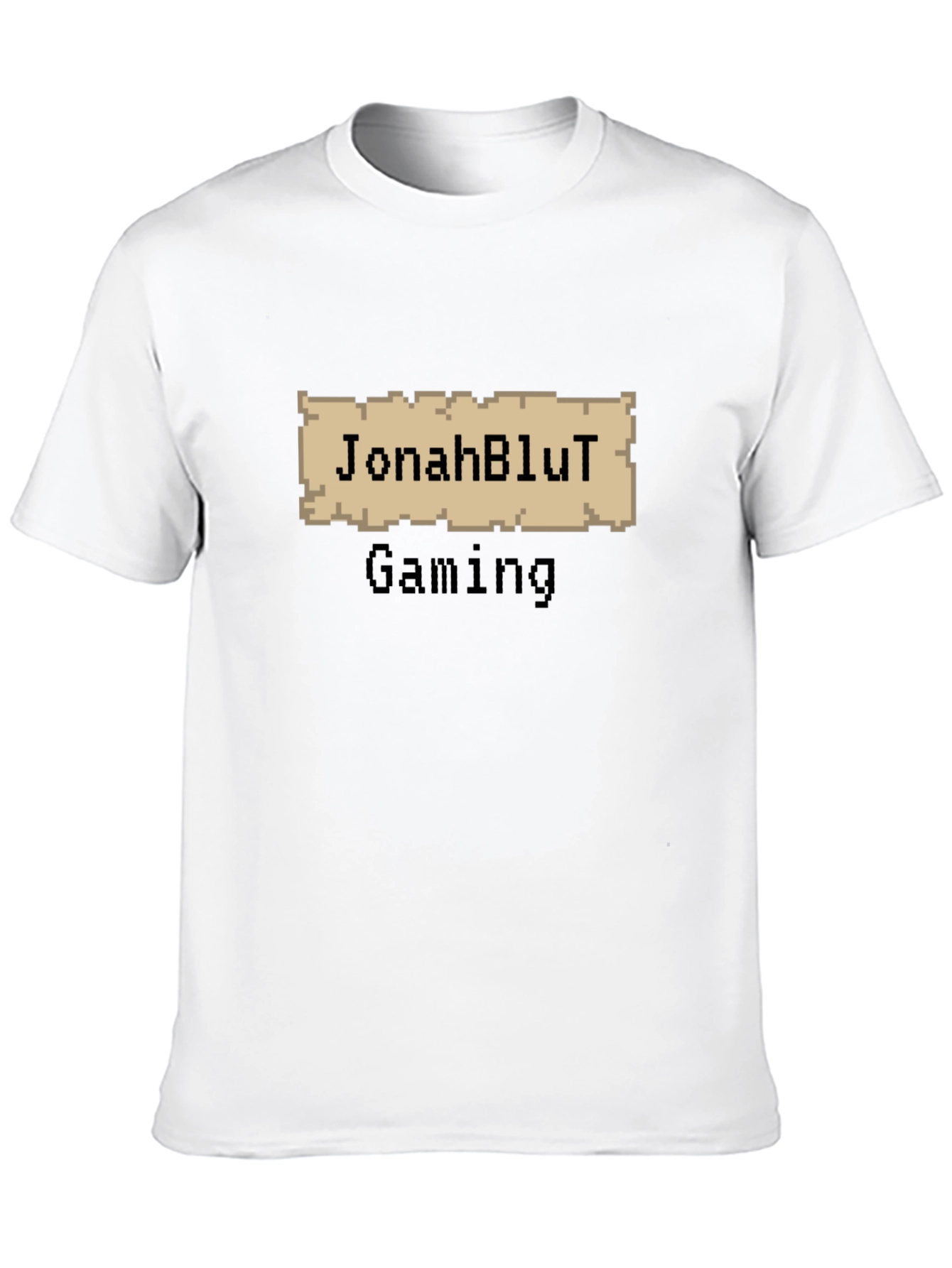 JonahBluT Gaming Black Tee - Pixel Art Design
