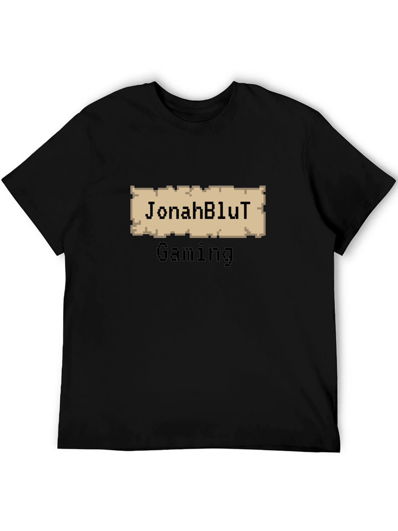 JonahBluT Gaming Black Tee - Pixel Art Design