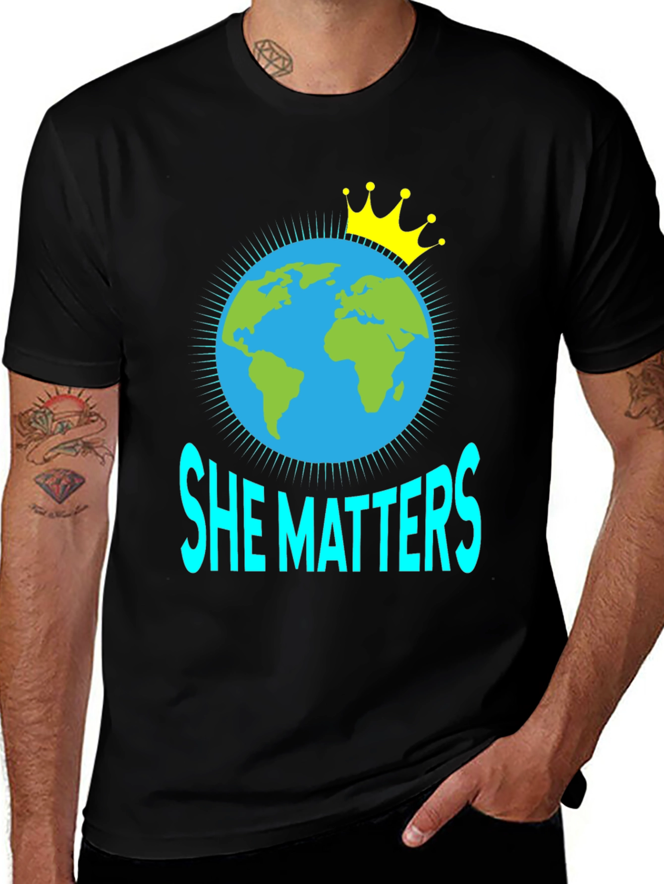 She Matters Earth Graphic T-Shirt
