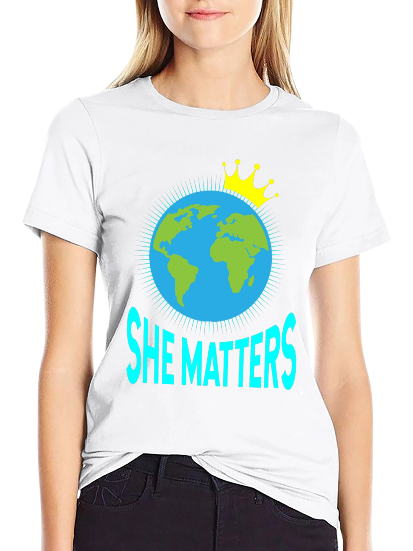 She Matters Earth Graphic T-Shirt
