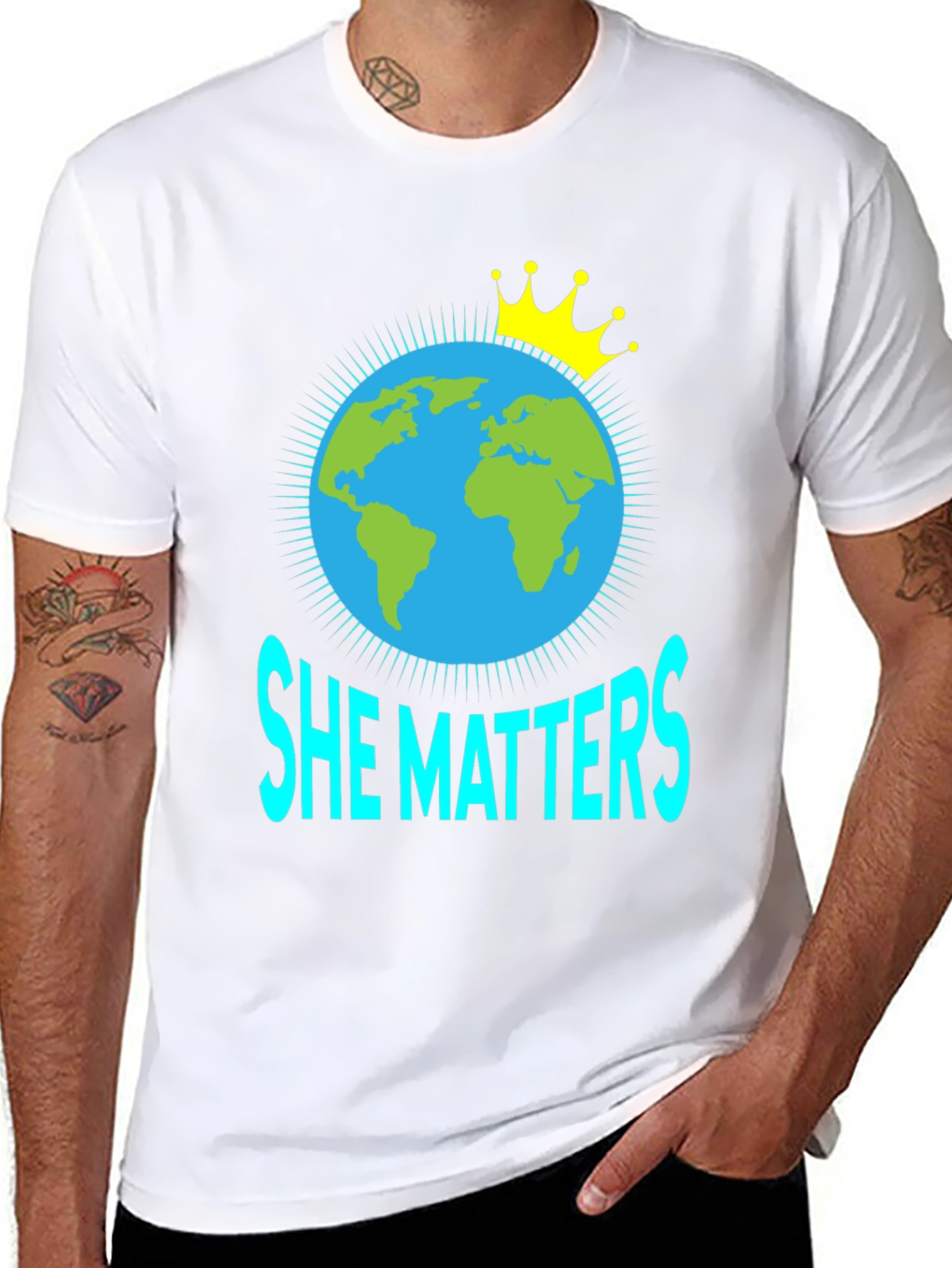 She Matters Earth Graphic T-Shirt