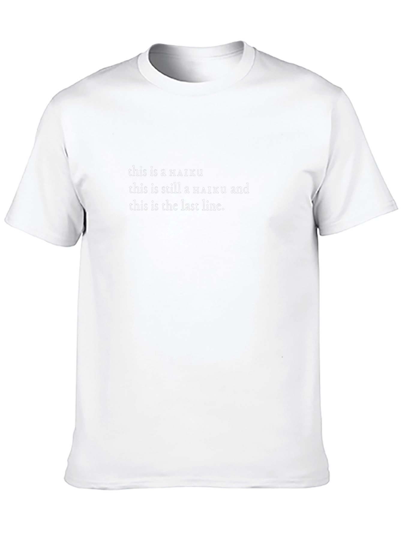 Humorous Haiku T-Shirt - Mens Black Tee