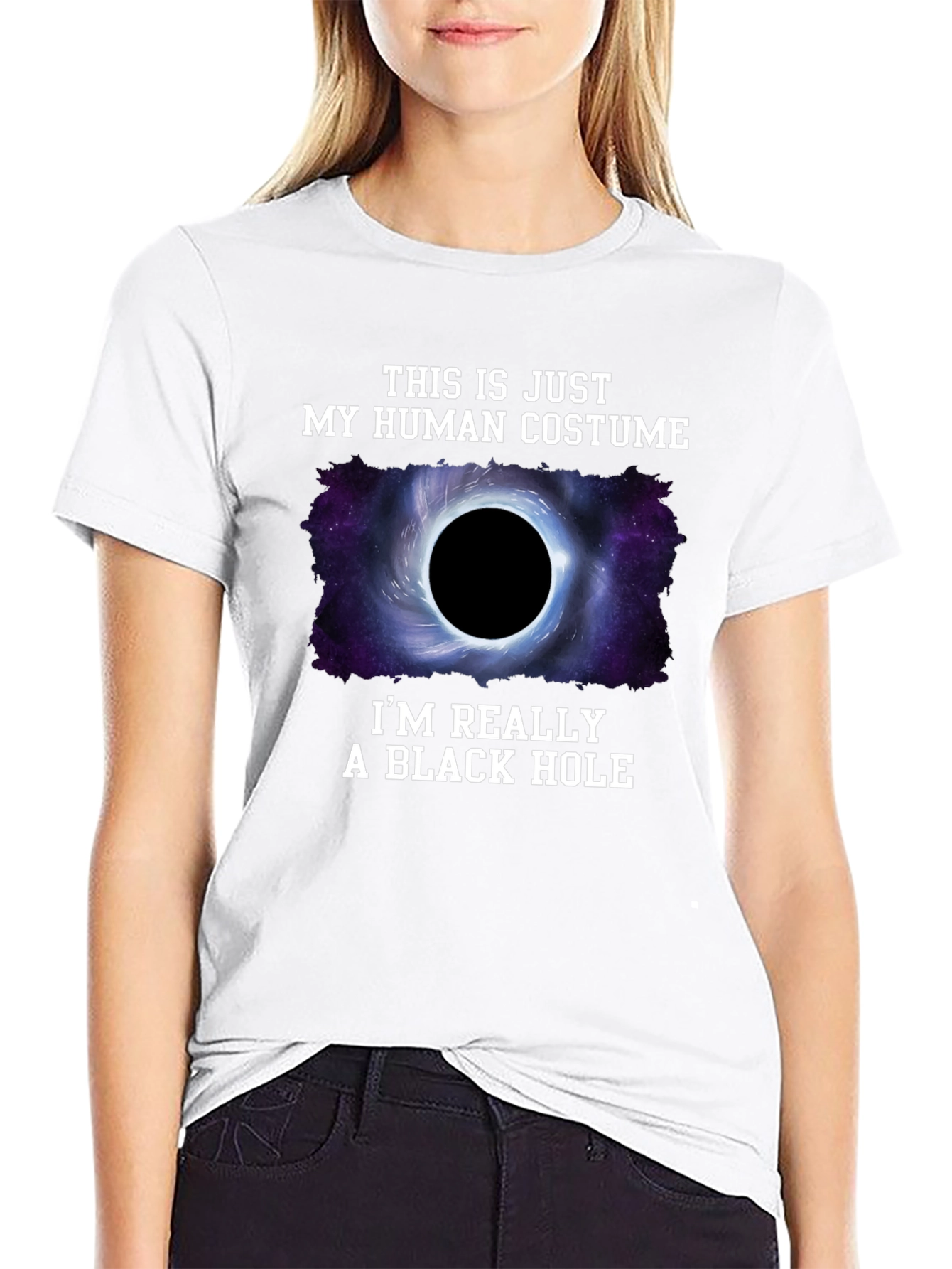 Human Costume Black Hole T-Shirt - Funny Graphic Tee