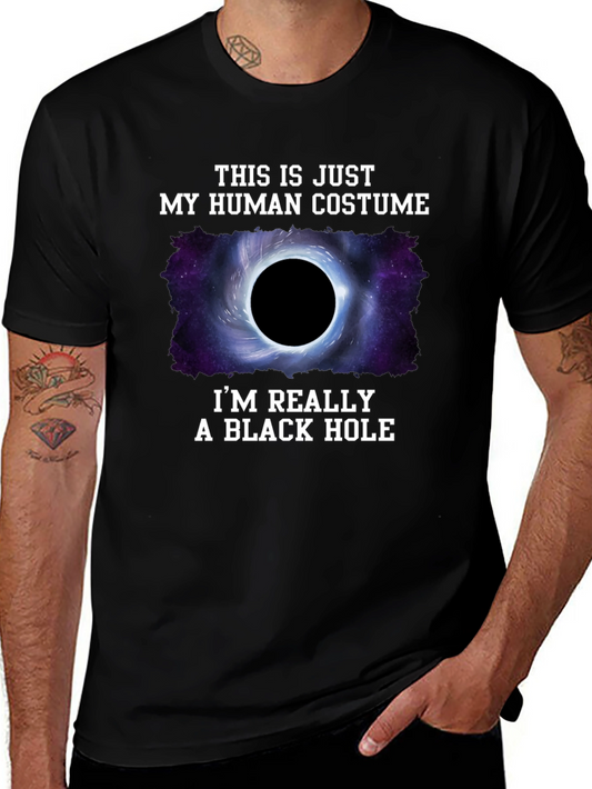 Human Costume Black Hole T-Shirt - Funny Graphic Tee