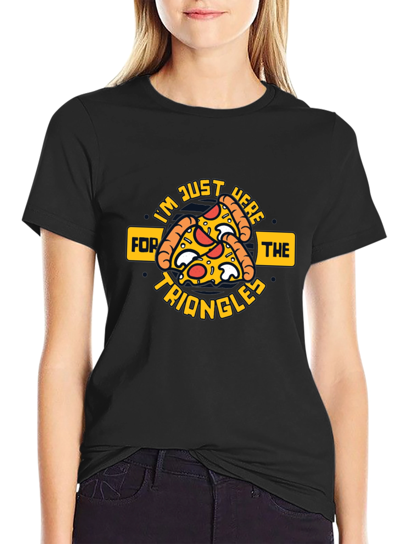 Pizza Triangles Graphic Tee - Quirky Foodie Apparel