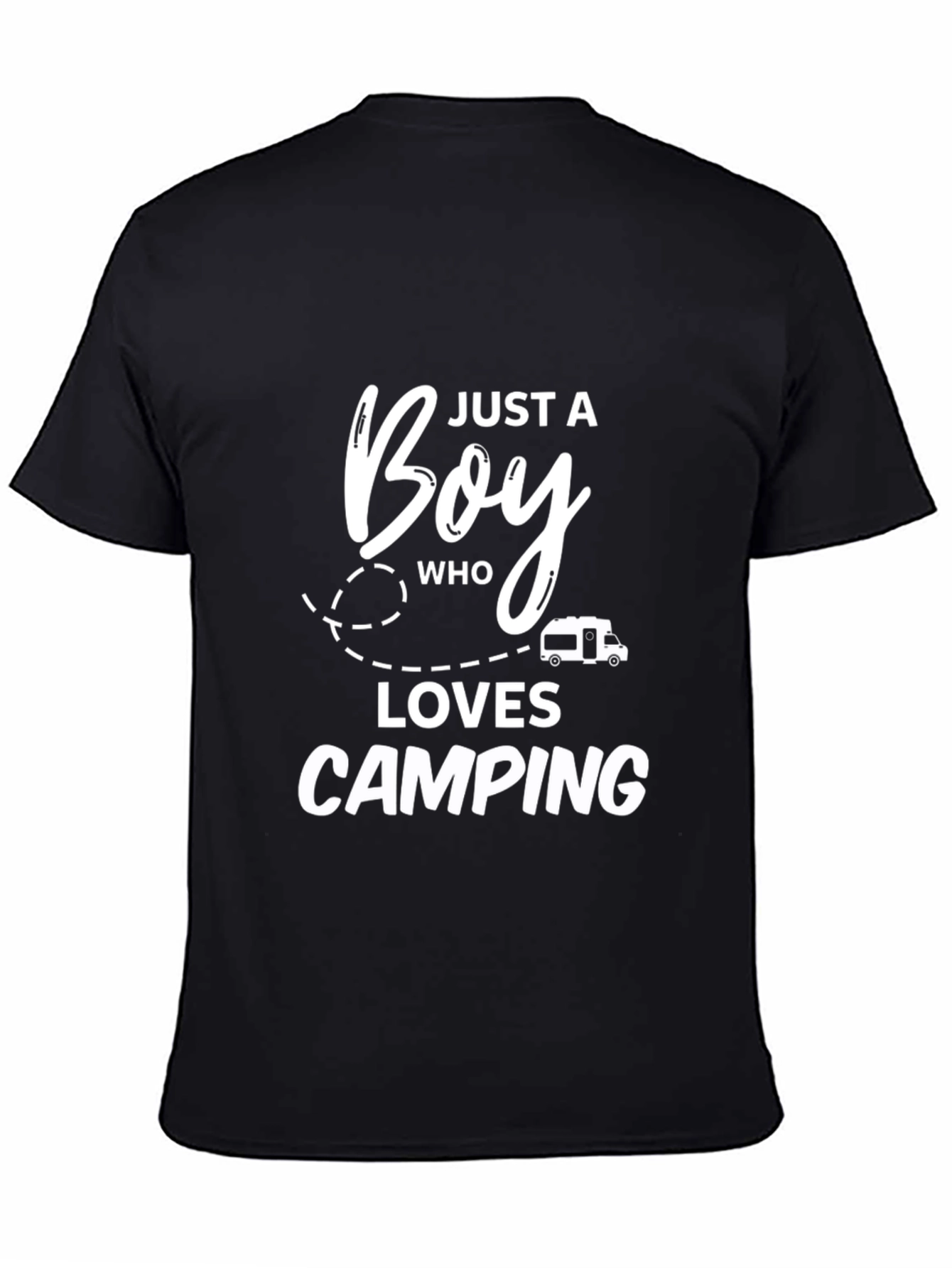 Boy Who Loves Camping Graphic Tee