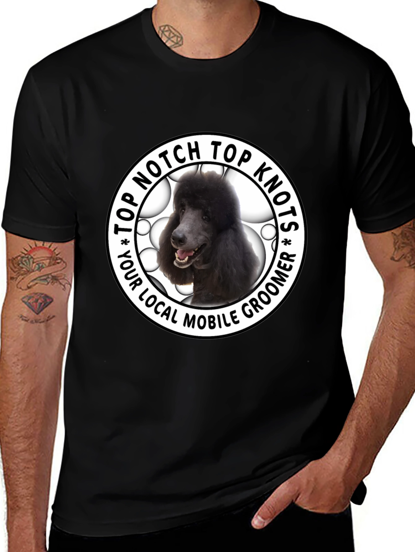 Top Notch Top Knots Poodle Groomer T-Shirt