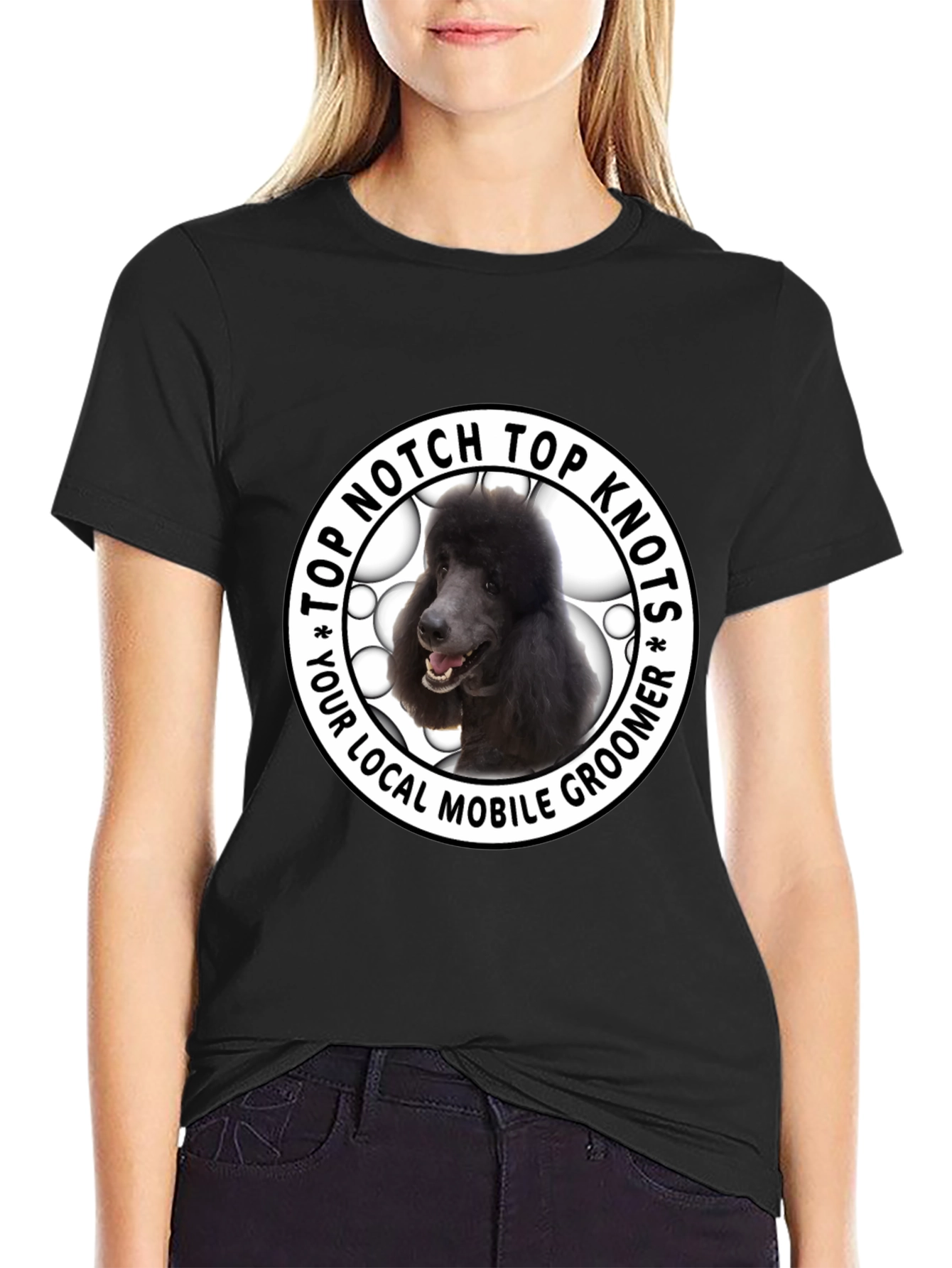 Top Notch Top Knots Poodle Groomer T-Shirt
