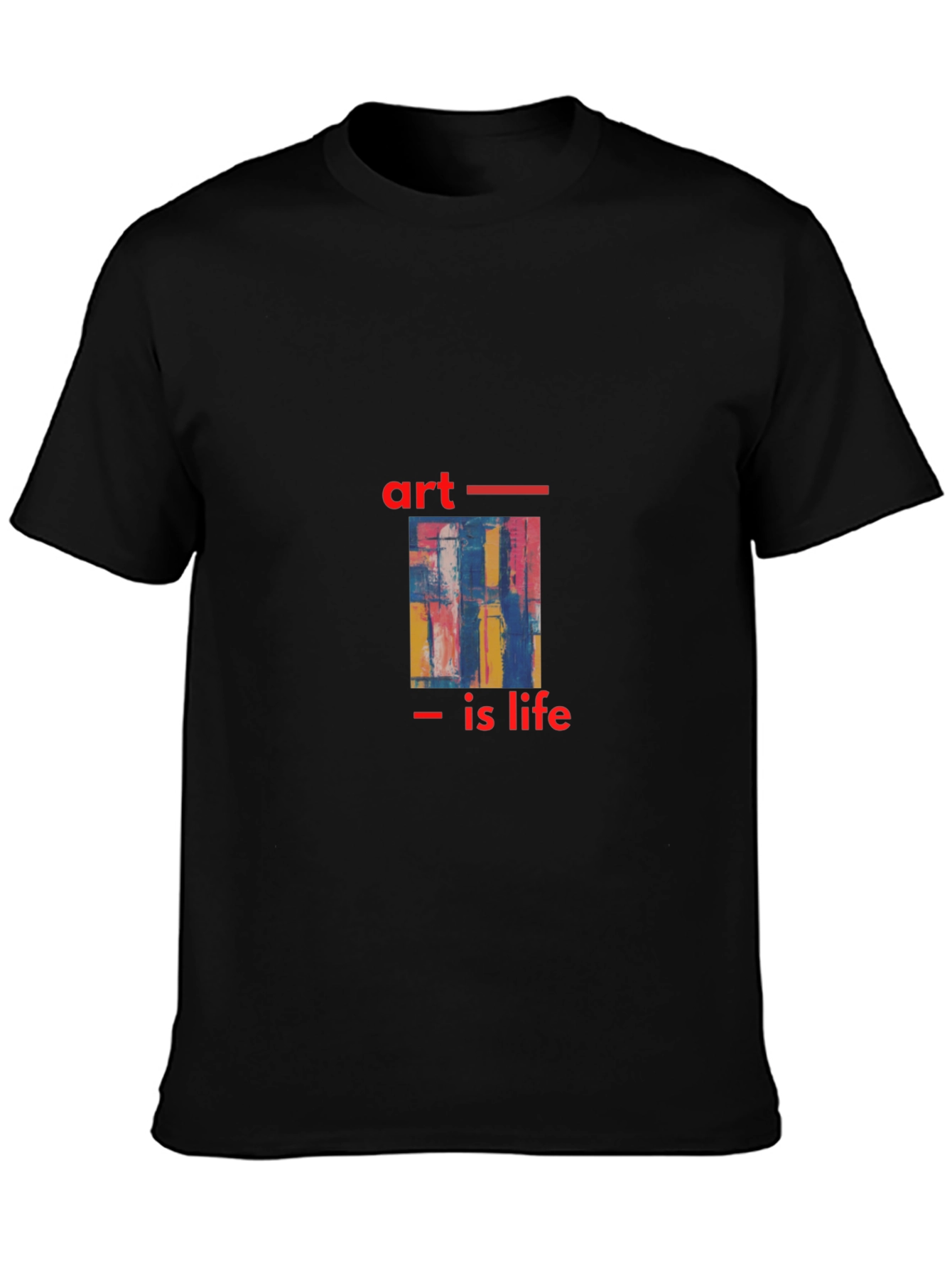 Art Is Life Graphic T-Shirt - Black