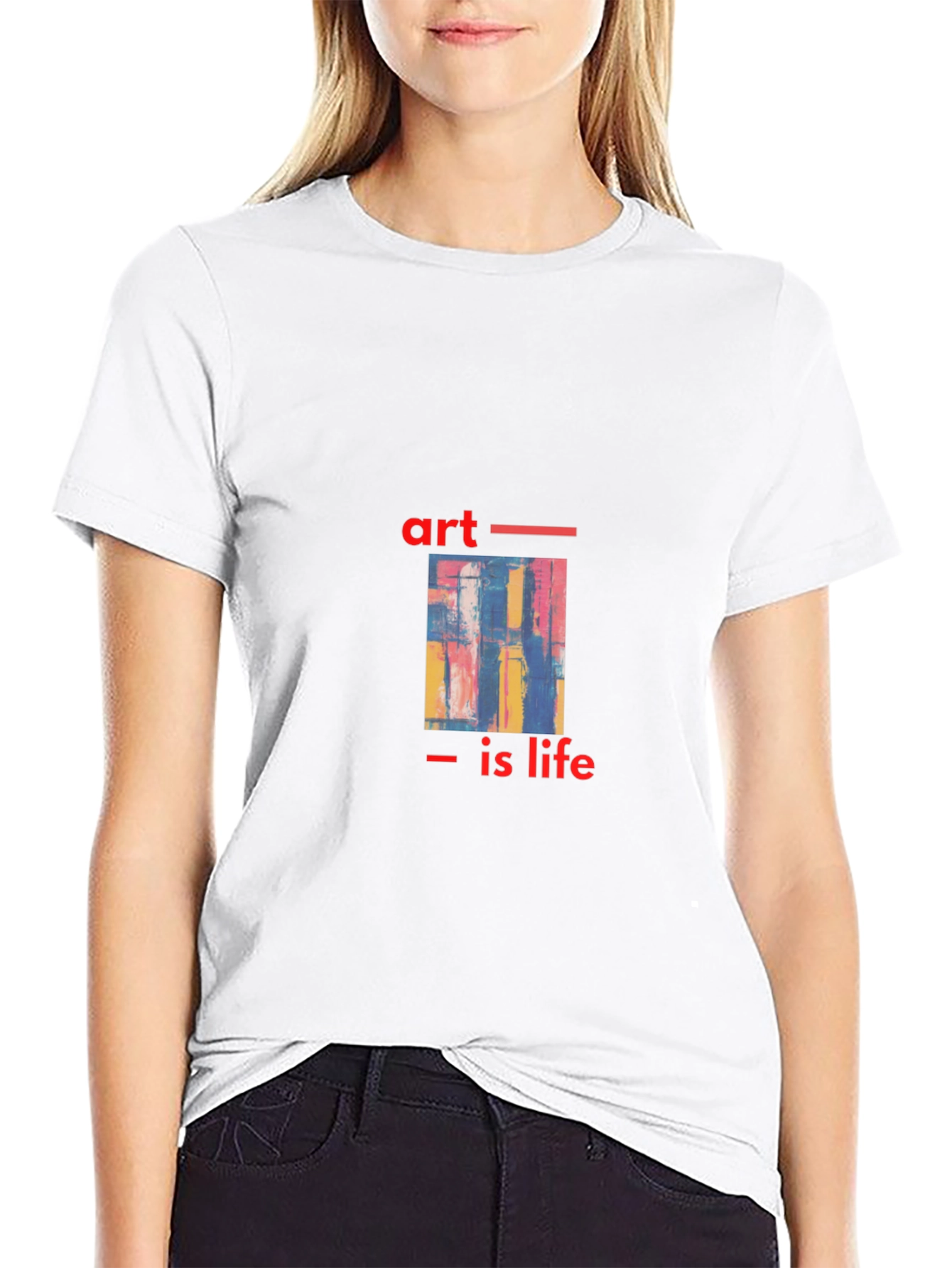 Art Is Life Graphic T-Shirt - Black