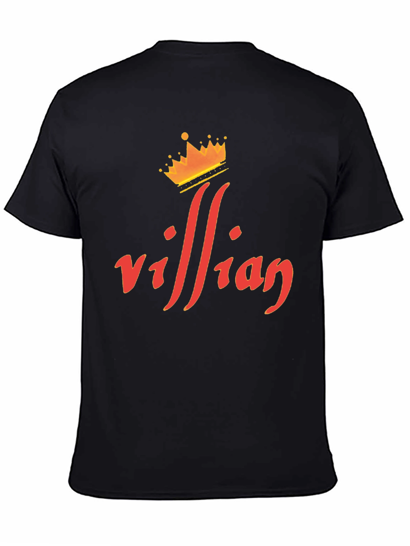 Villain Crown Graphic Tee - Premium Black T-Shirt