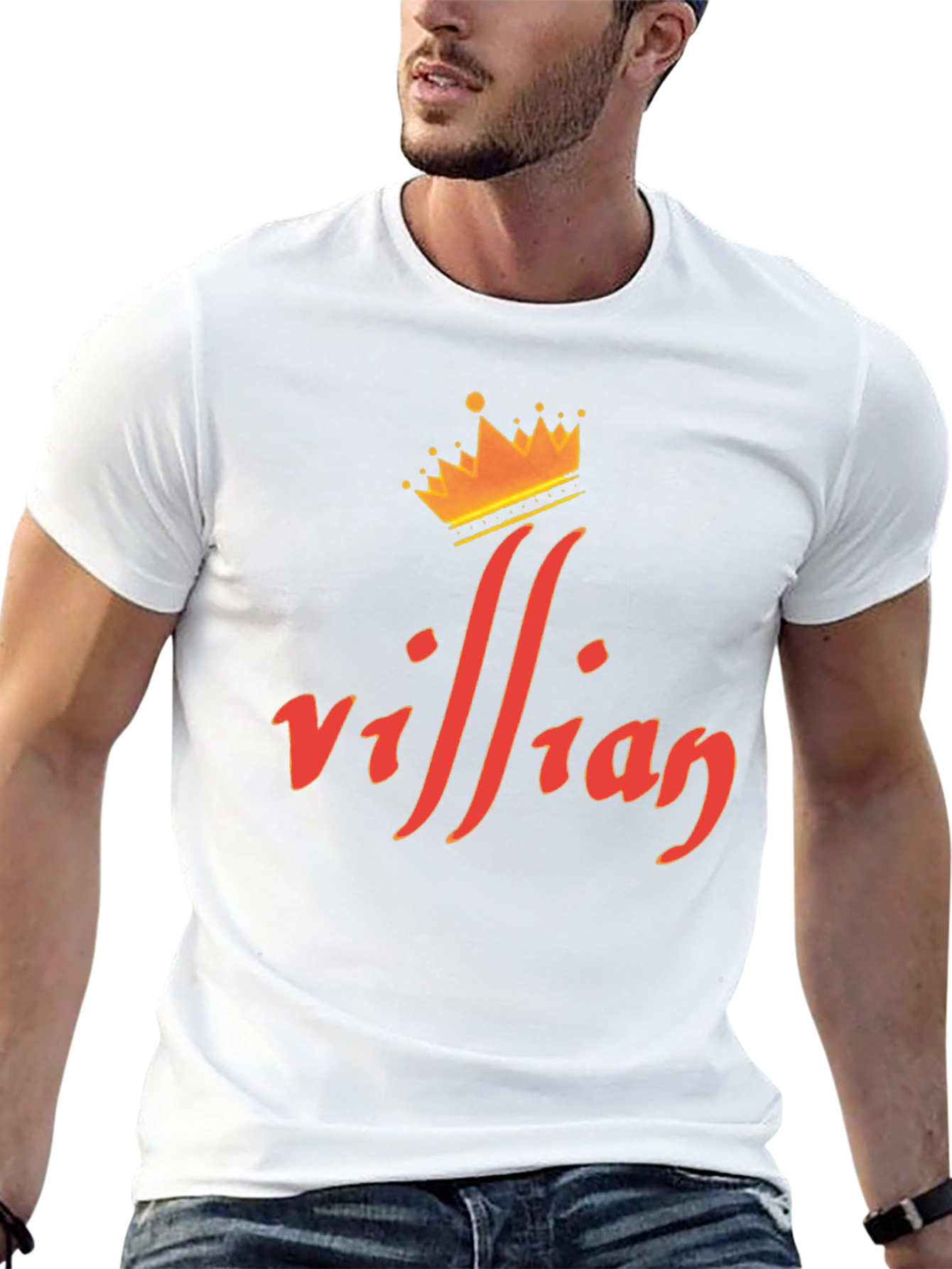 Villain Crown Graphic Tee - Premium Black T-Shirt