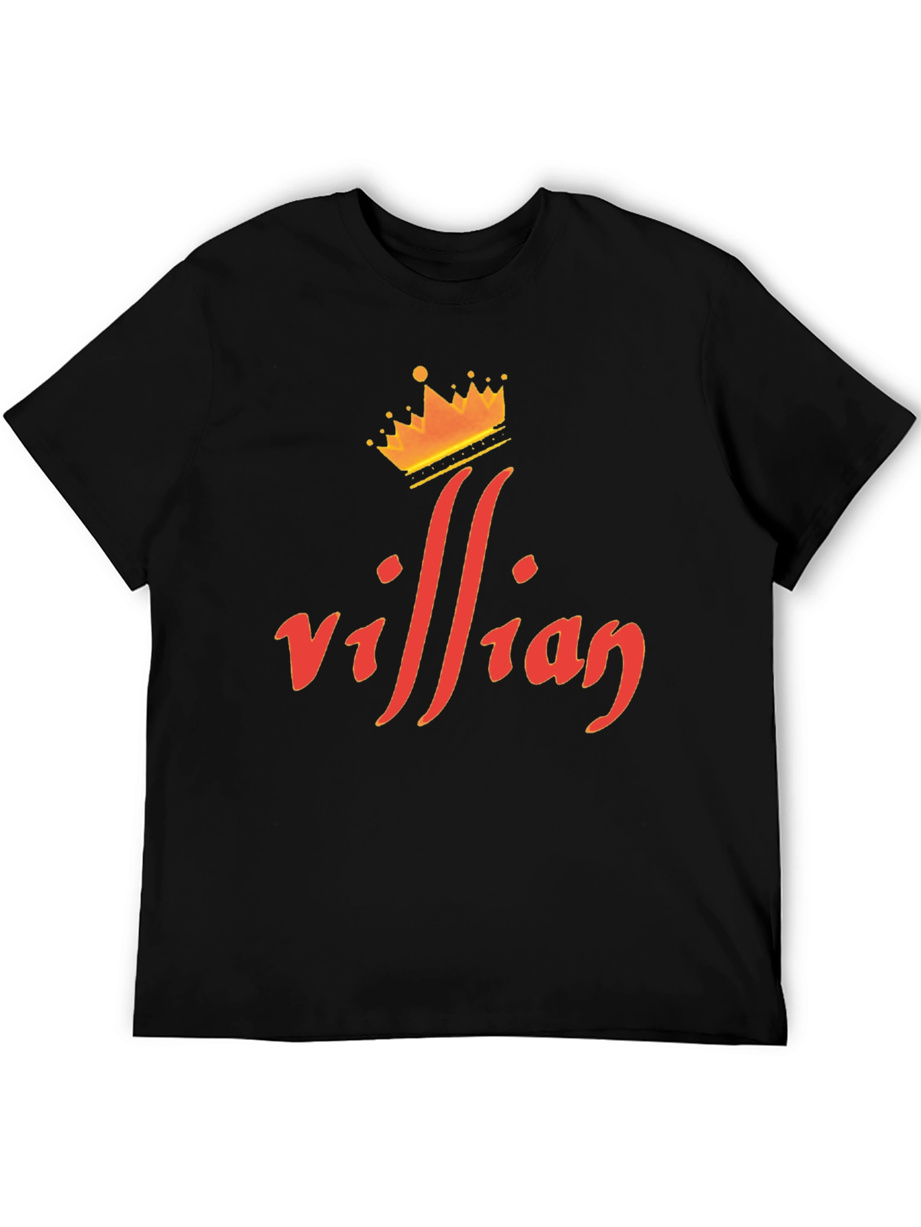 Villain Crown Graphic Tee - Premium Black T-Shirt