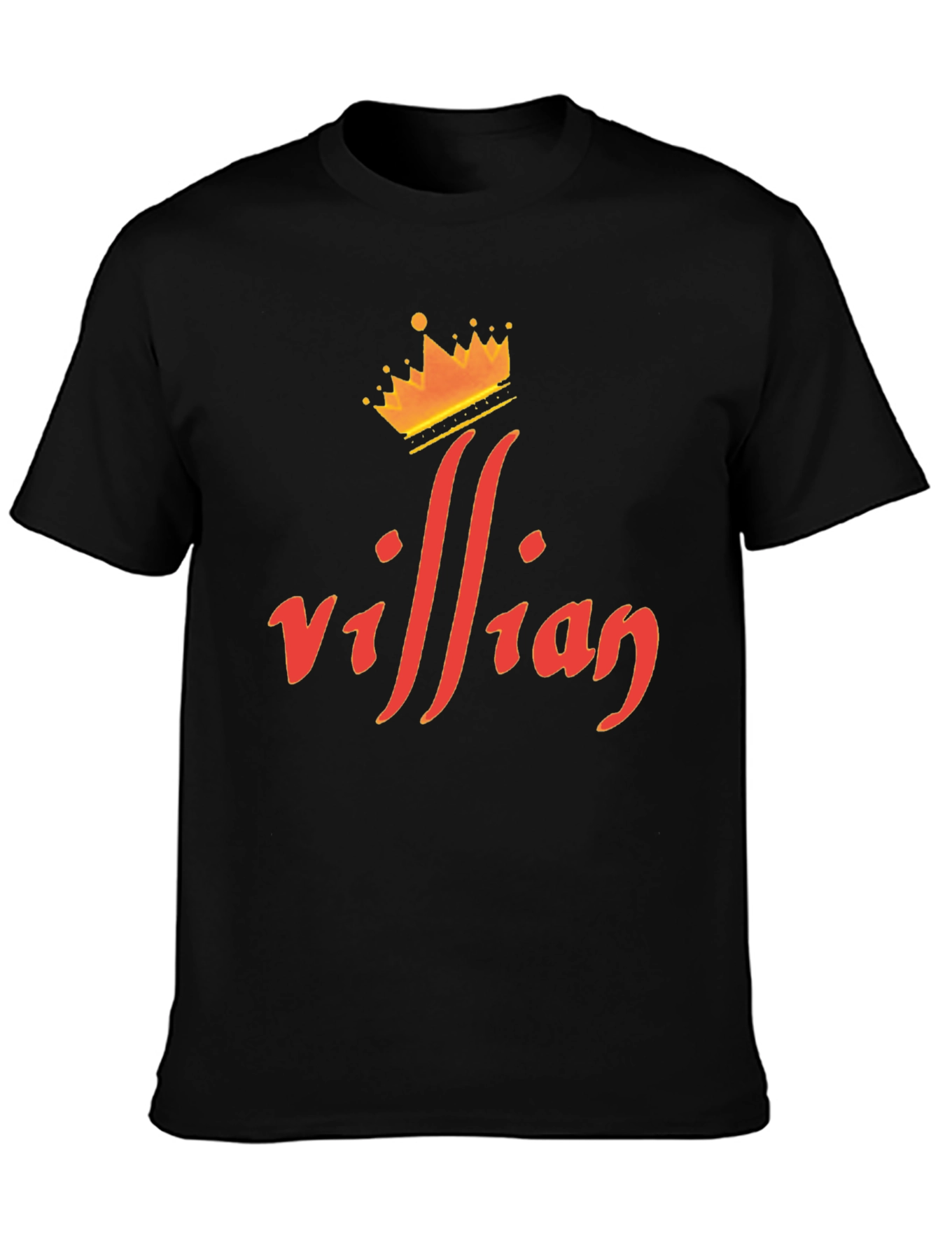 Villain Crown Graphic Tee - Premium Black T-Shirt