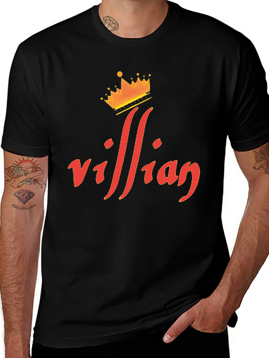Villain Crown Graphic Tee - Premium Black T-Shirt