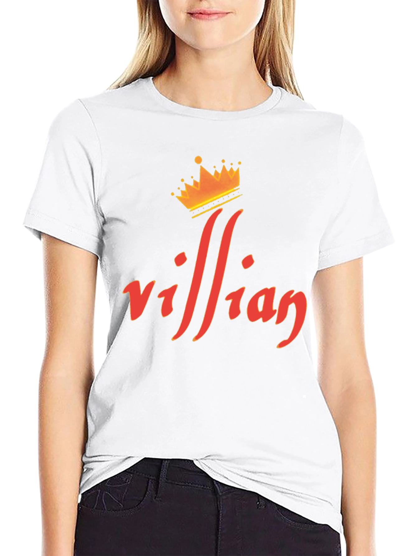 Villain Crown Graphic Tee - Premium Black T-Shirt