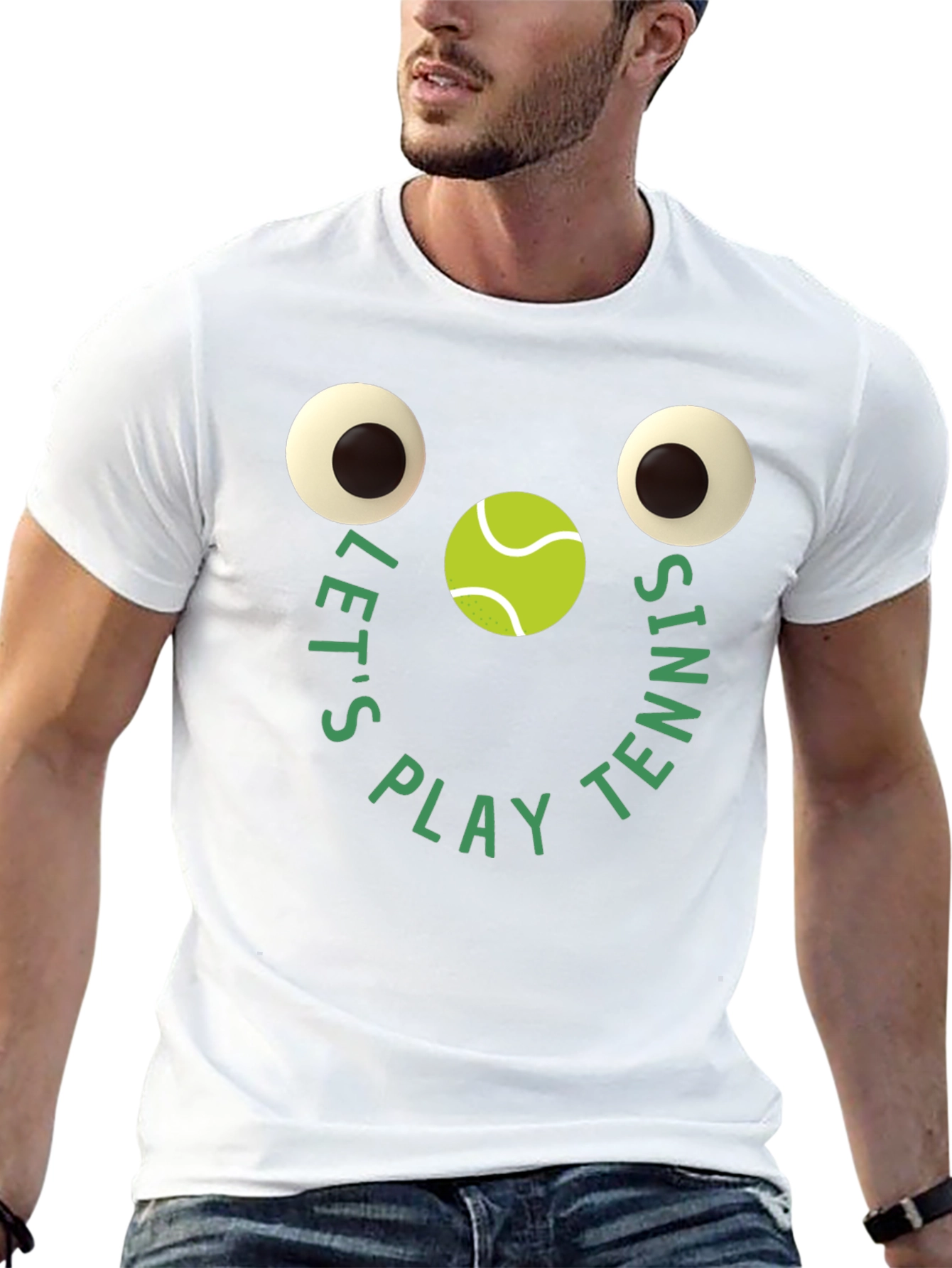 Funny Tennis Graphic Tee - Lets Play Tennis T-Shirt