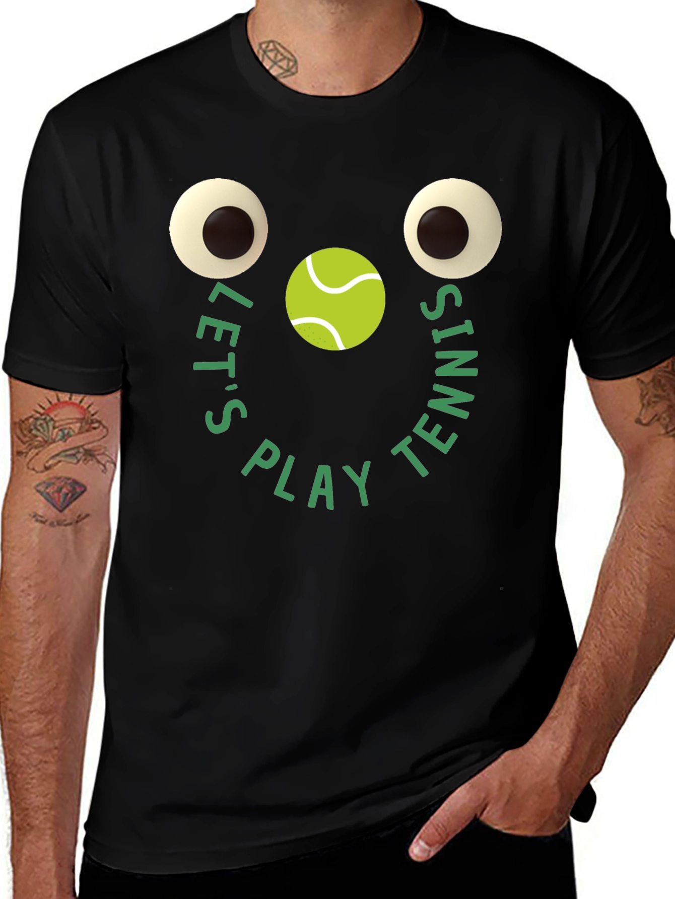 Funny Tennis Graphic Tee - Lets Play Tennis T-Shirt