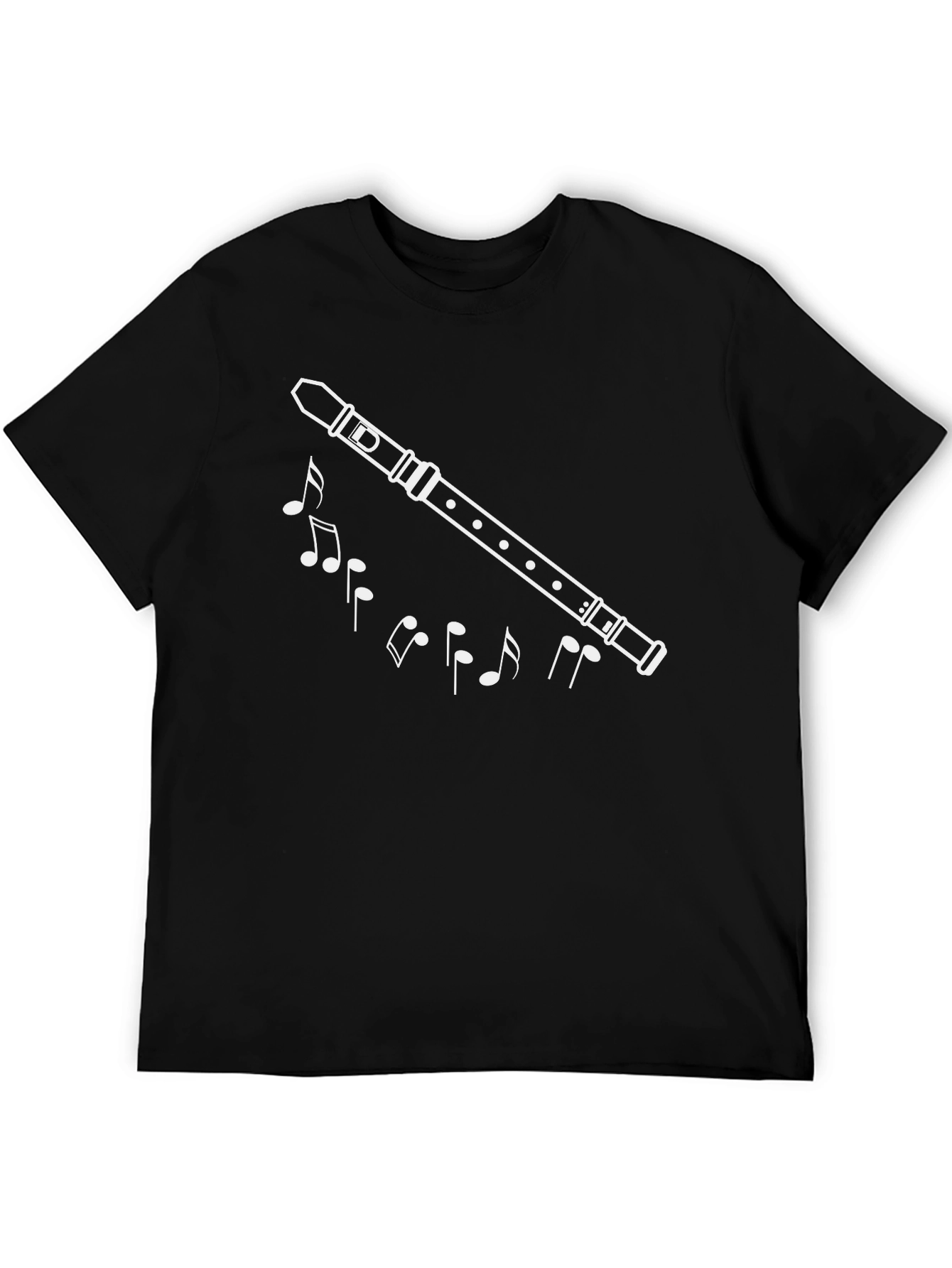 Musical Recorder Graphic Tee - Black