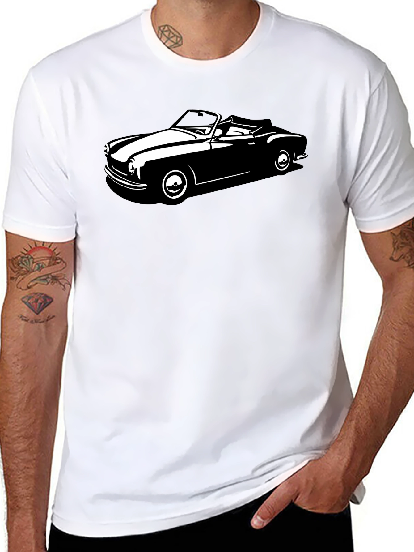 Classic Car Graphic Tee - Black