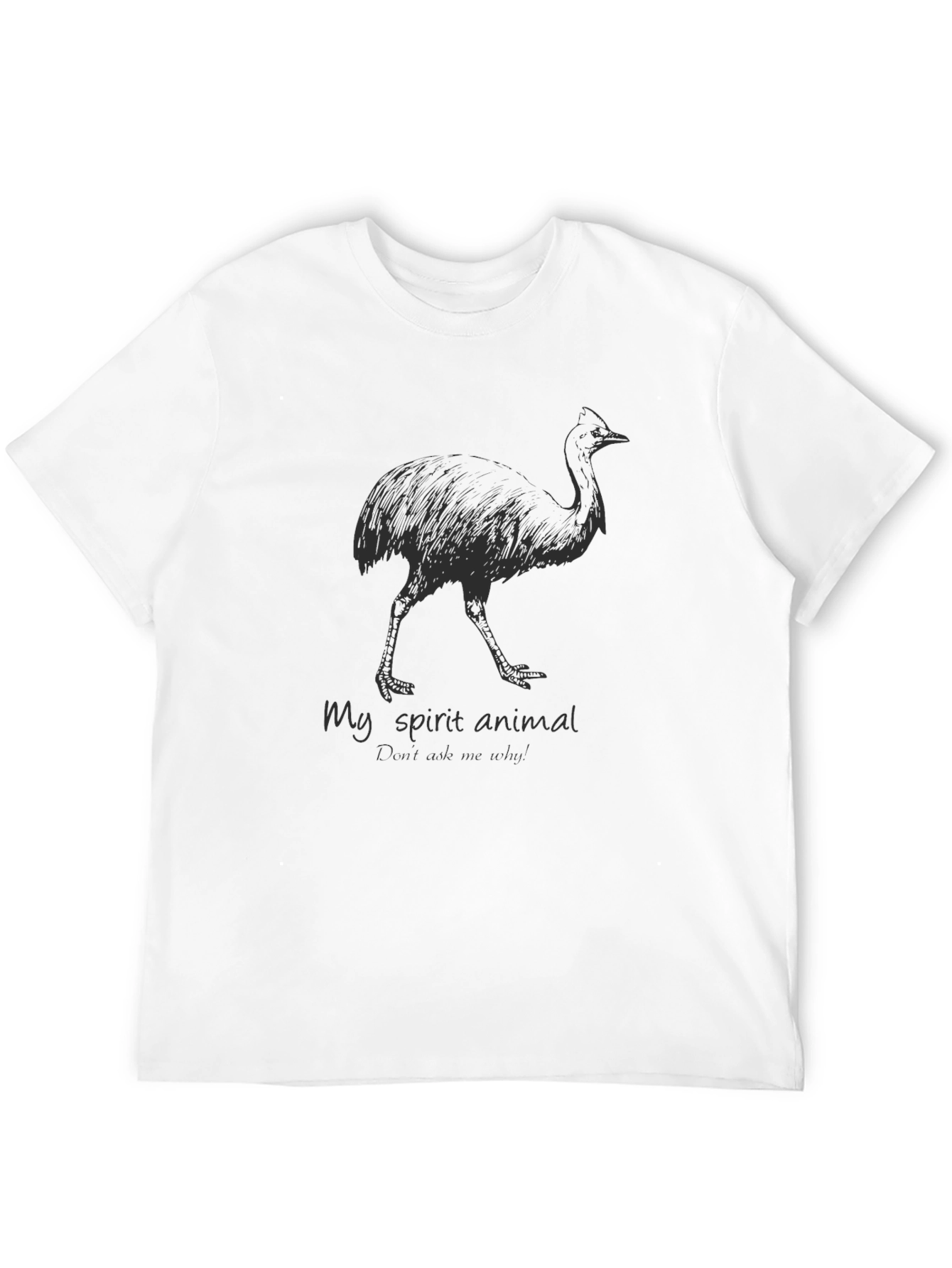 Spirit Animal Emu Graphic T-Shirt - Black