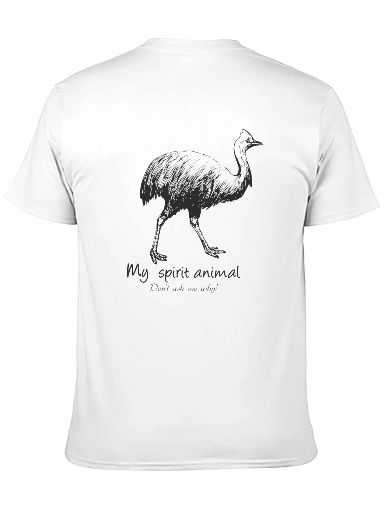 Spirit Animal Emu Graphic T-Shirt - Black