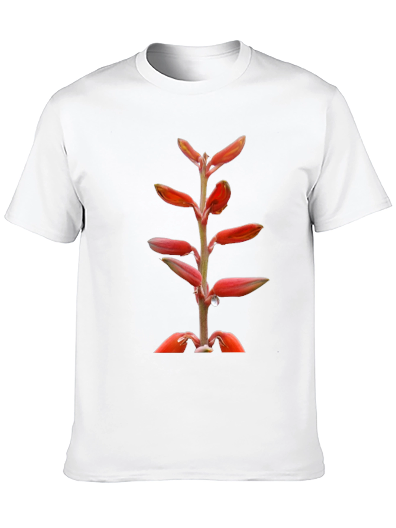 Exotic Floral Print Black T-Shirt