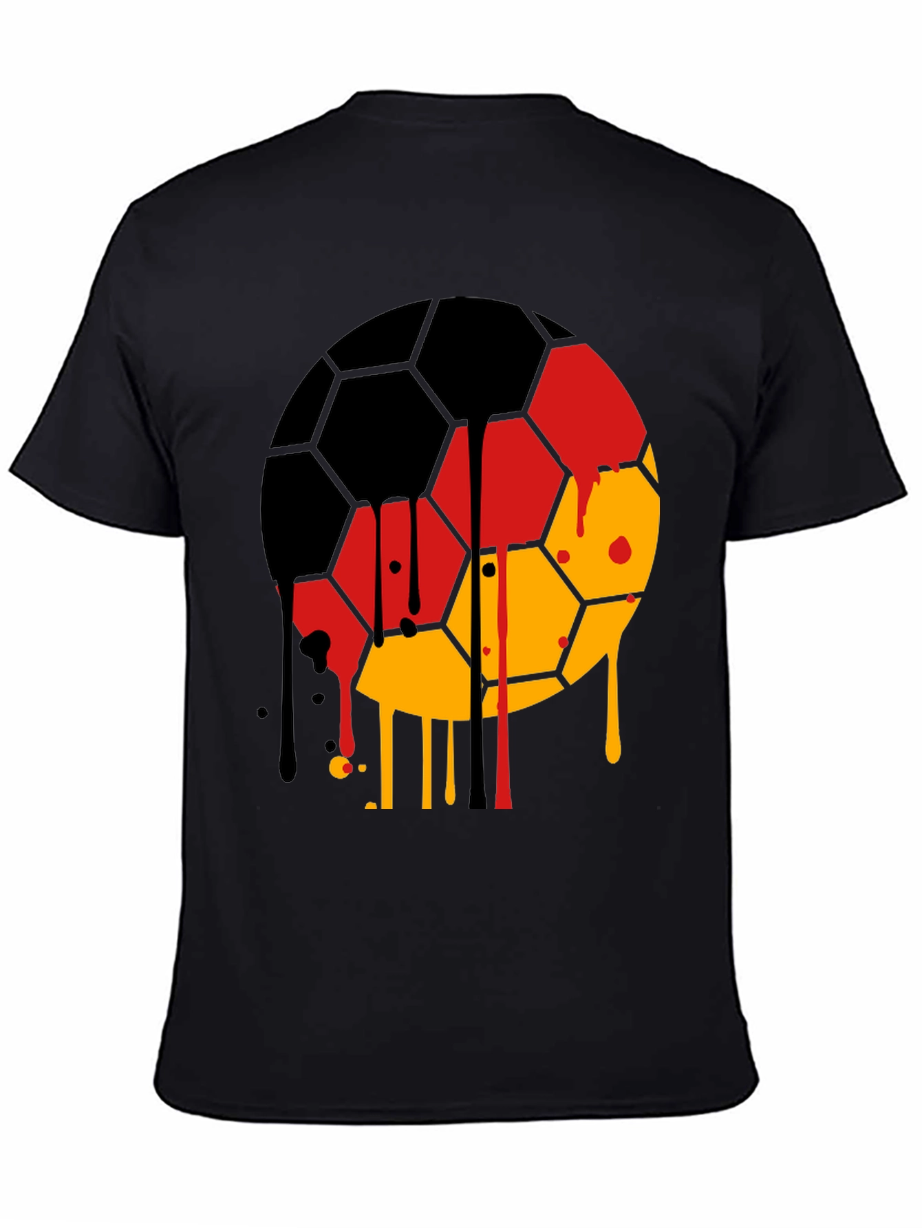 Germany Flag Soccer Ball Drip T-Shirt