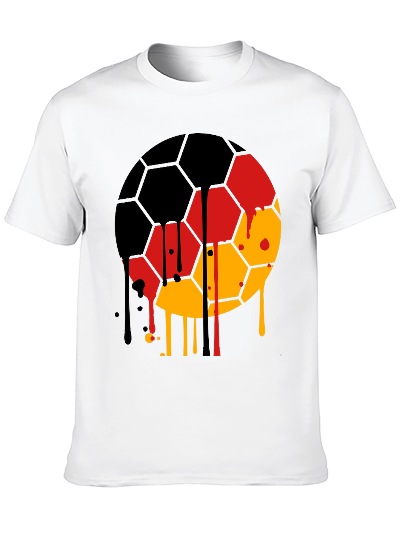 Germany Flag Soccer Ball Drip T-Shirt