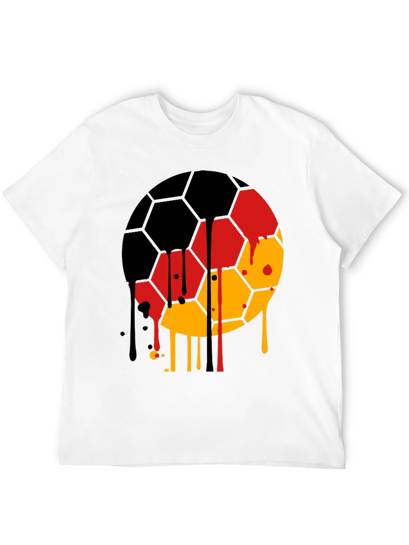 Germany Flag Soccer Ball Drip T-Shirt