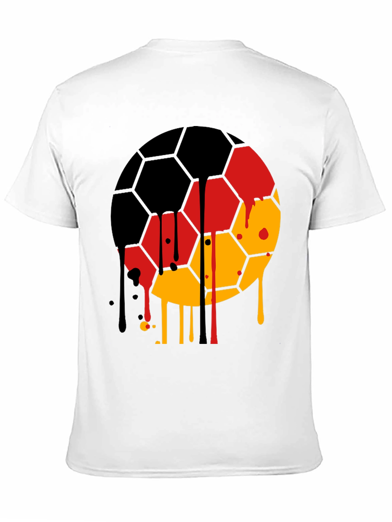 Germany Flag Soccer Ball Drip T-Shirt